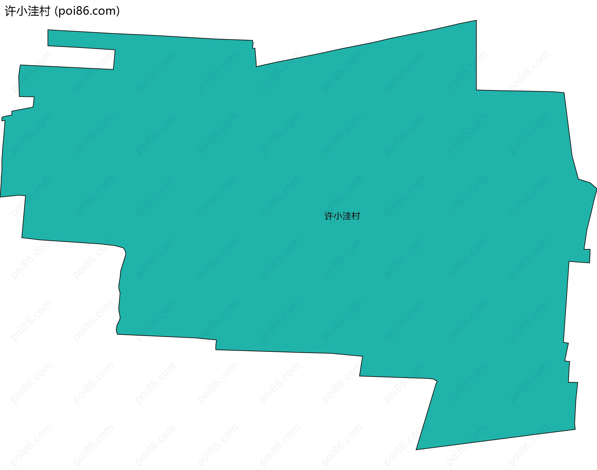 许小洼村边界地图