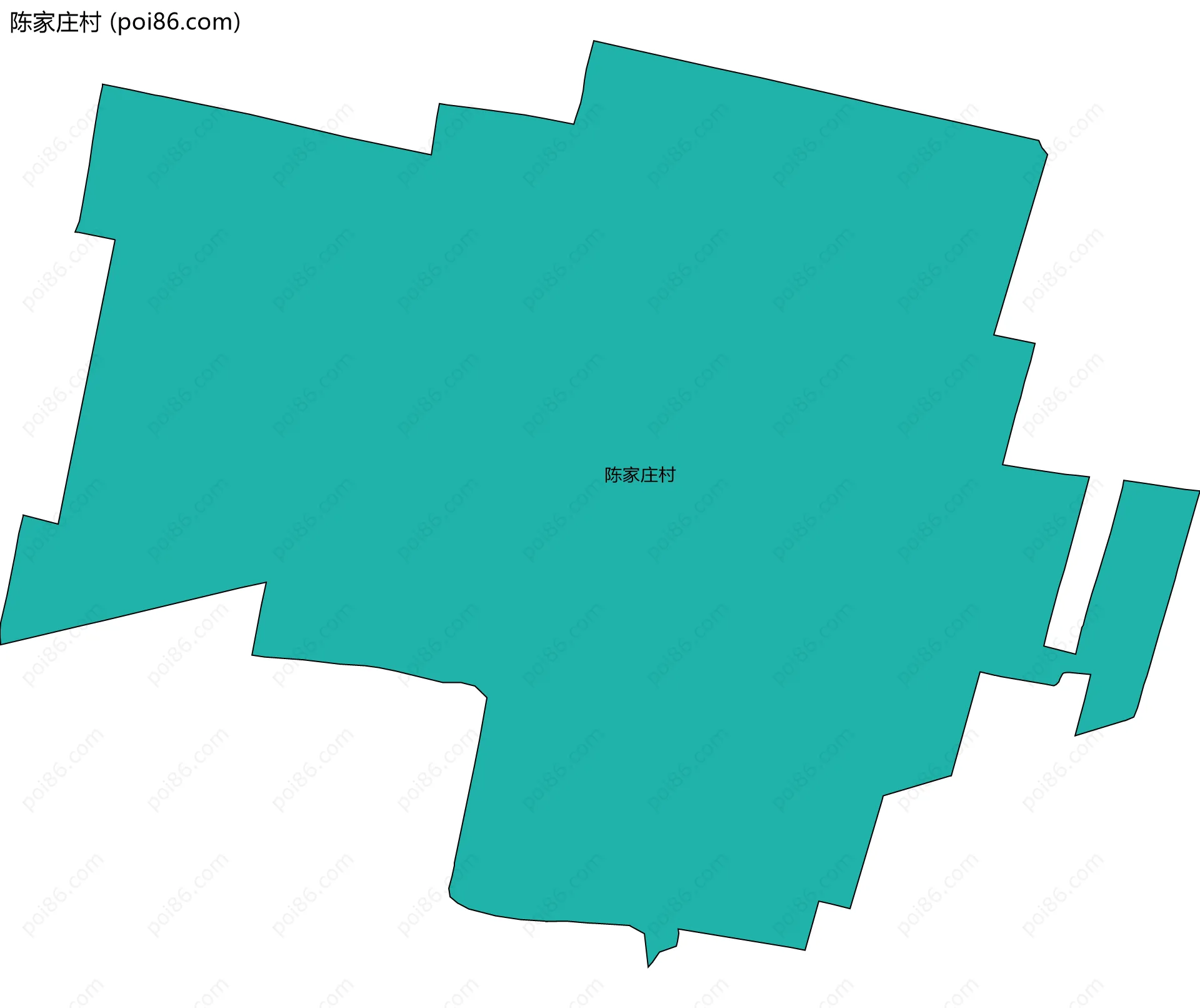 陈家庄村边界地图