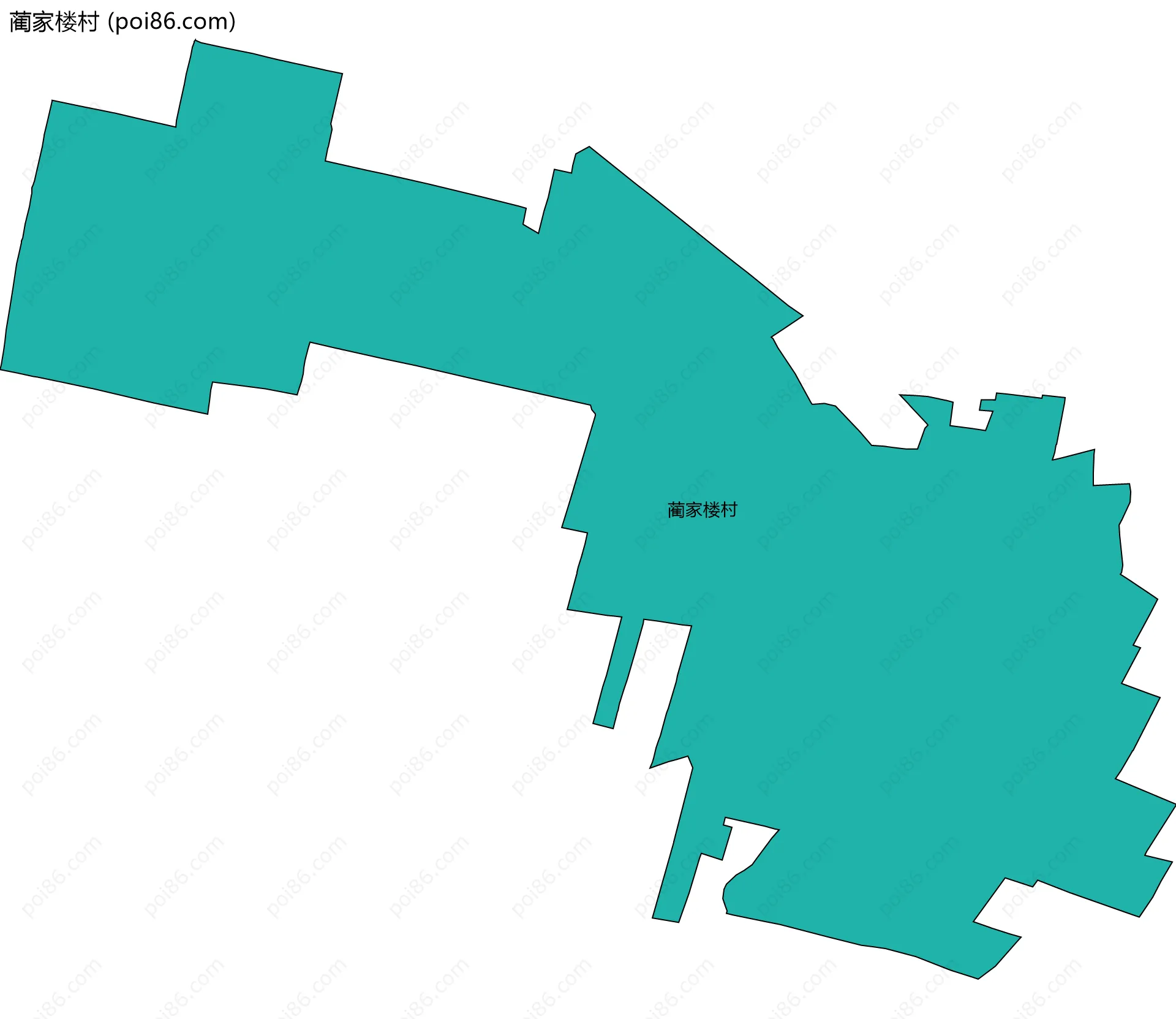 蔺家楼村边界地图