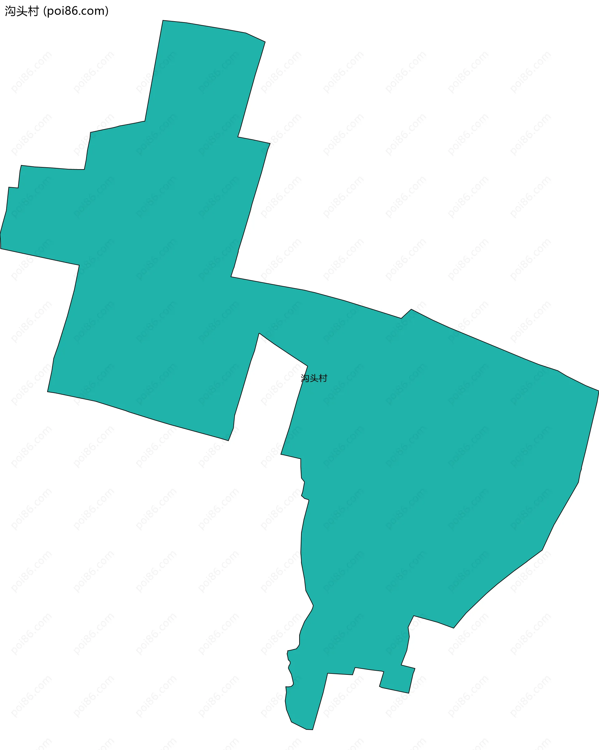 沟头村边界地图