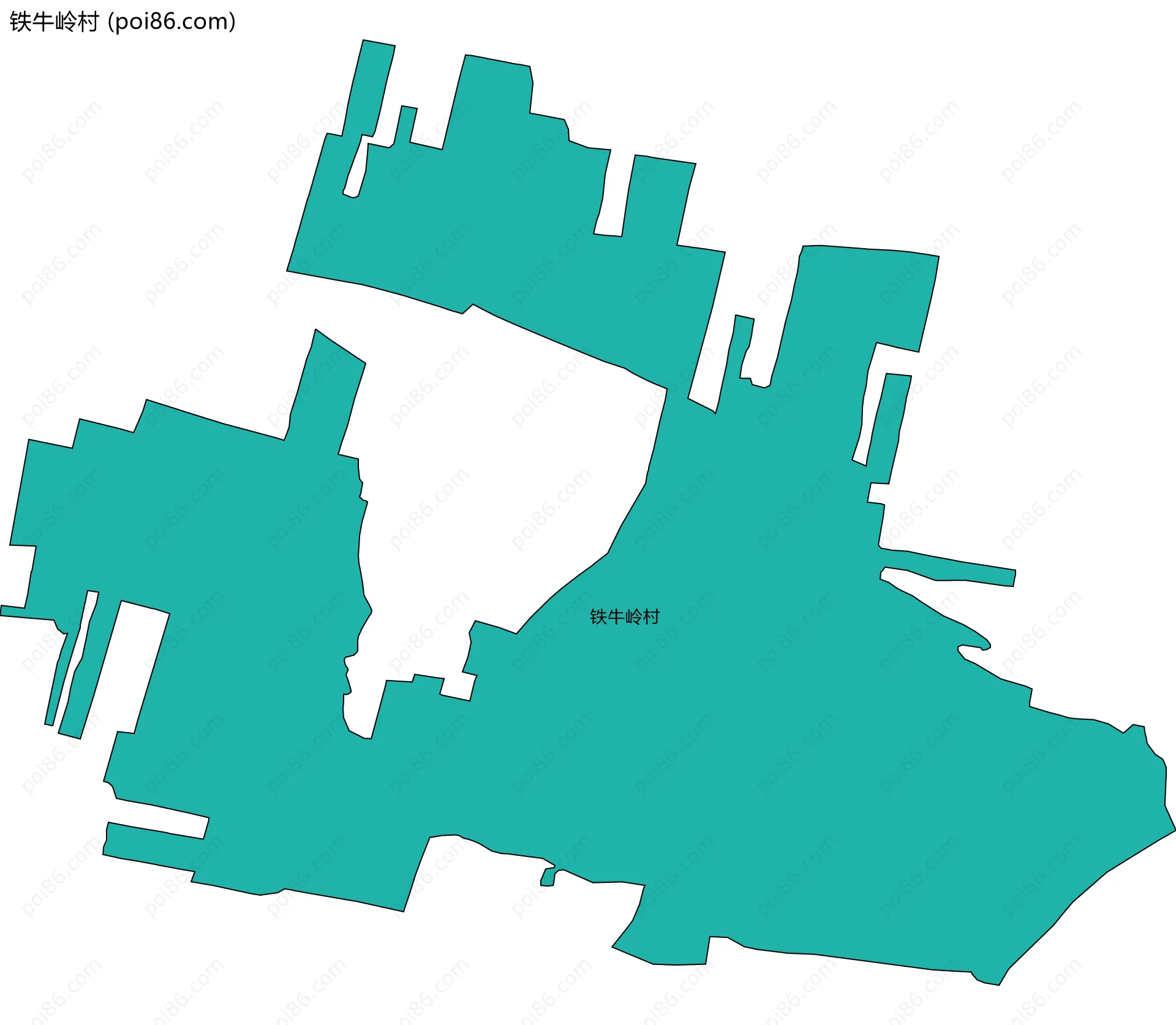 铁牛岭村边界地图
