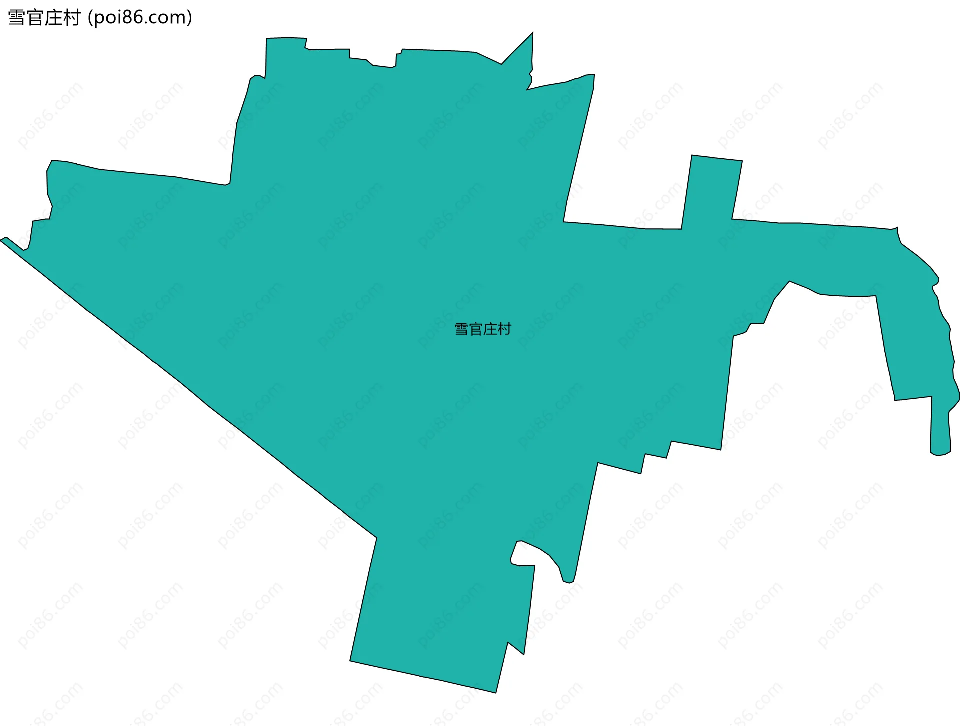 雪官庄村边界地图