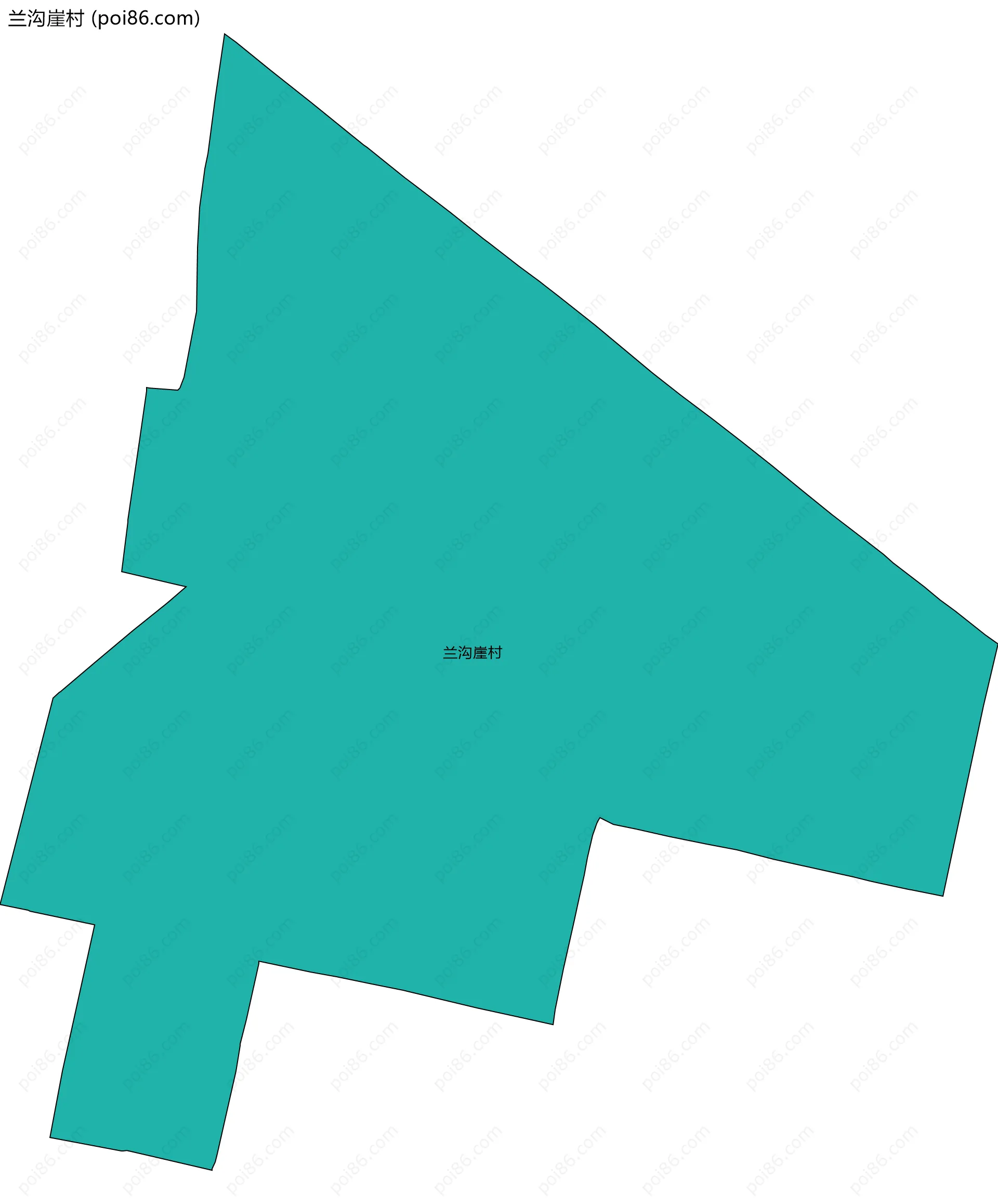 兰沟崖村边界地图