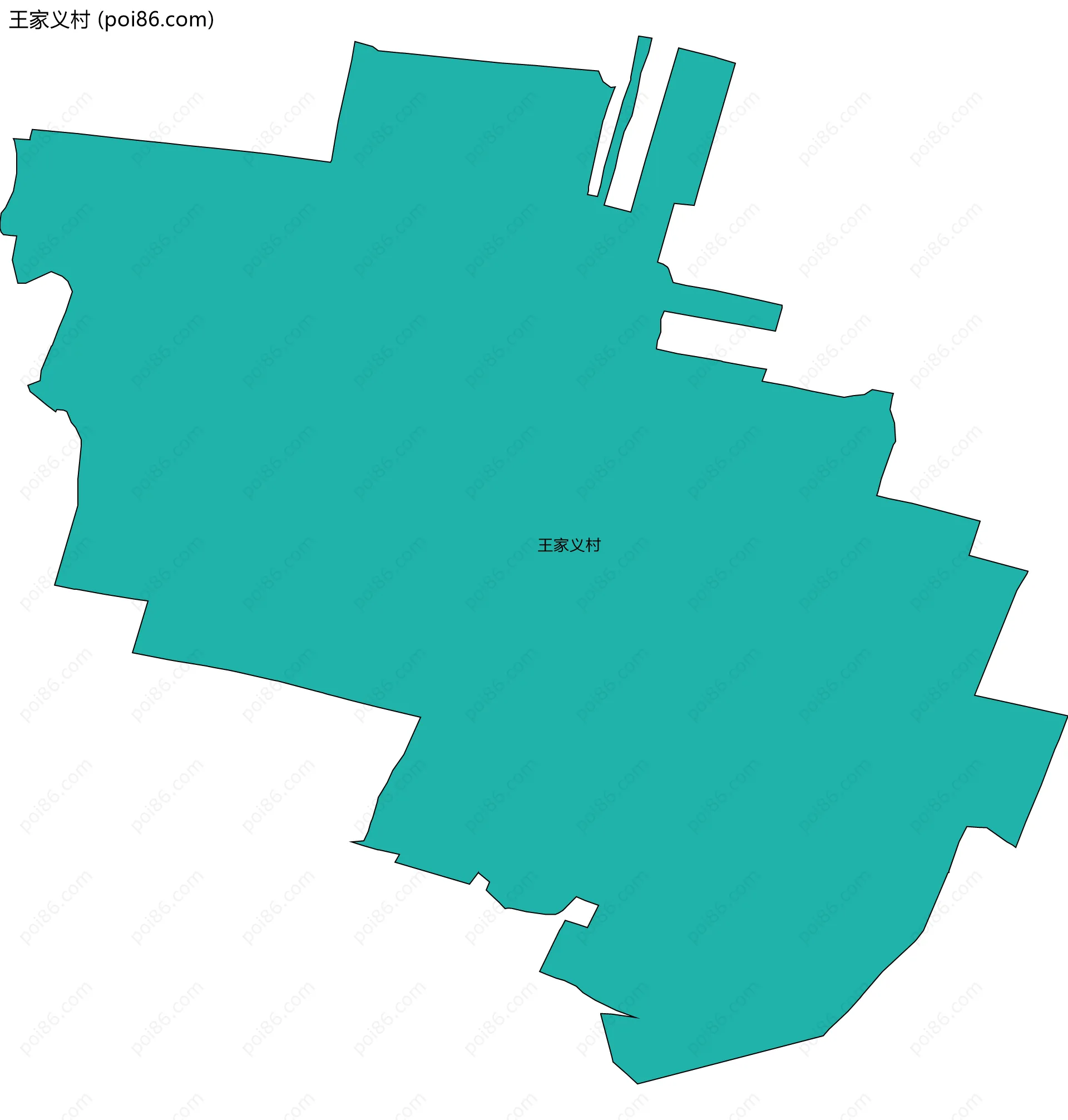 王家义村边界地图