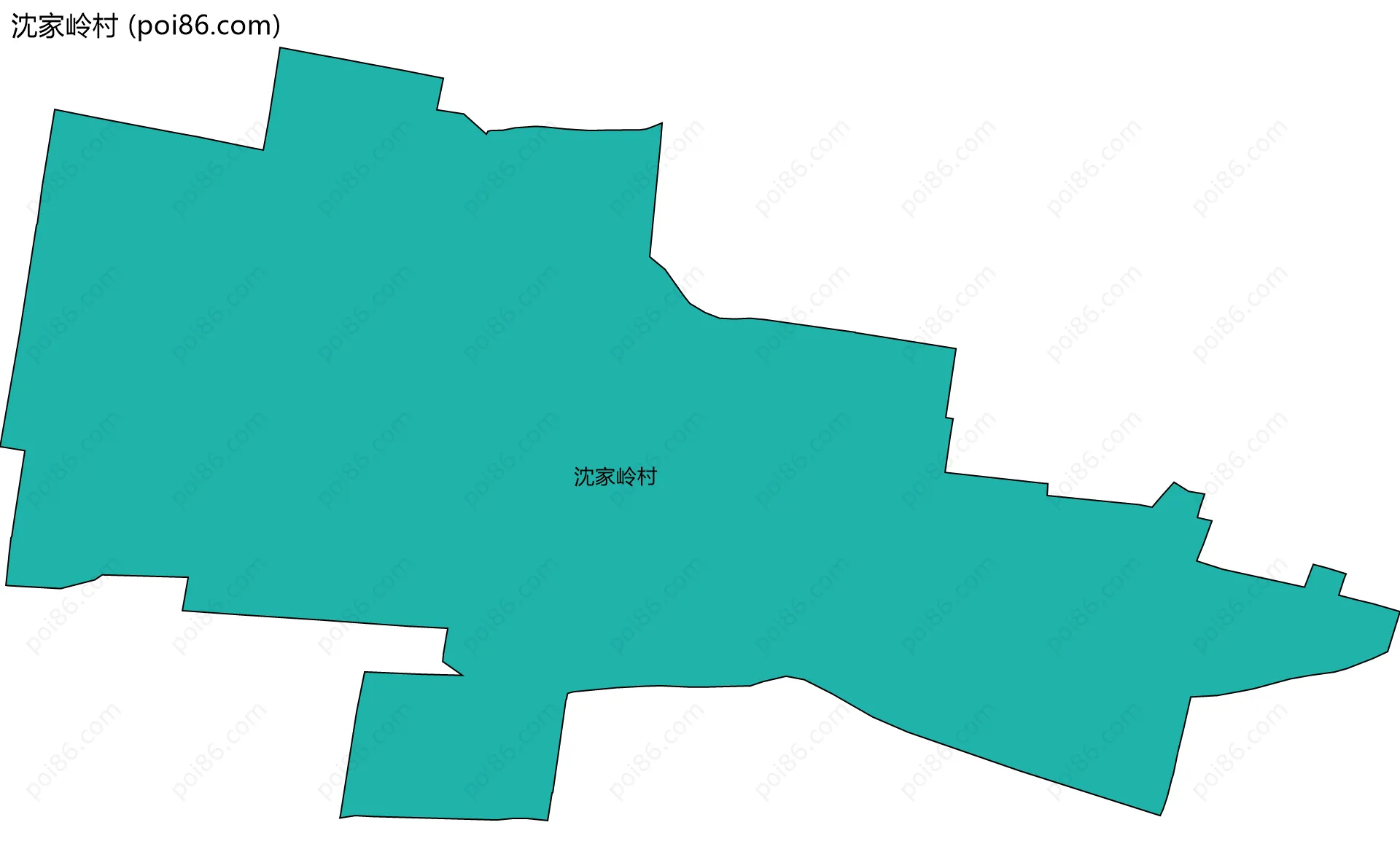 沈家岭村边界地图