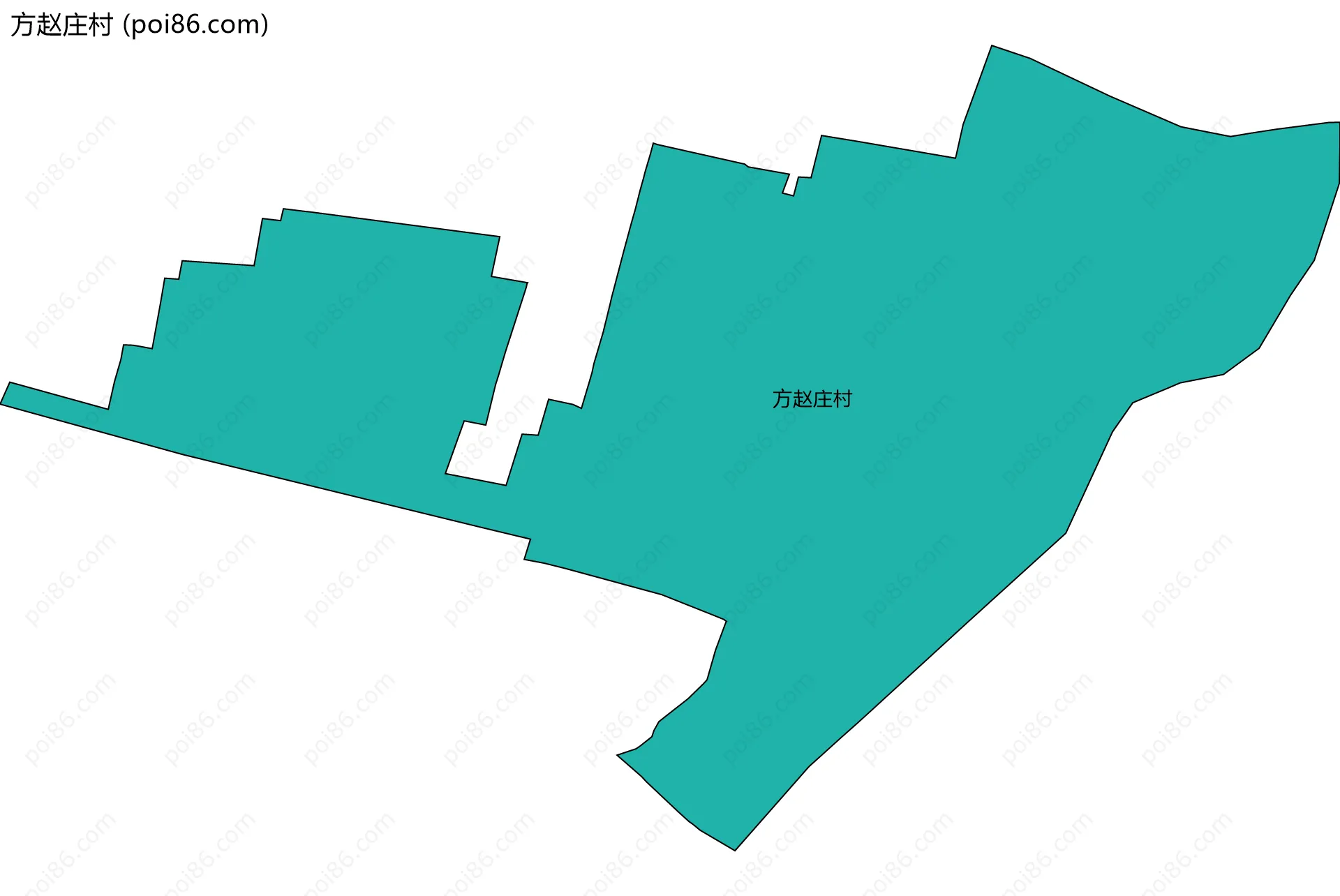 方赵庄村边界地图