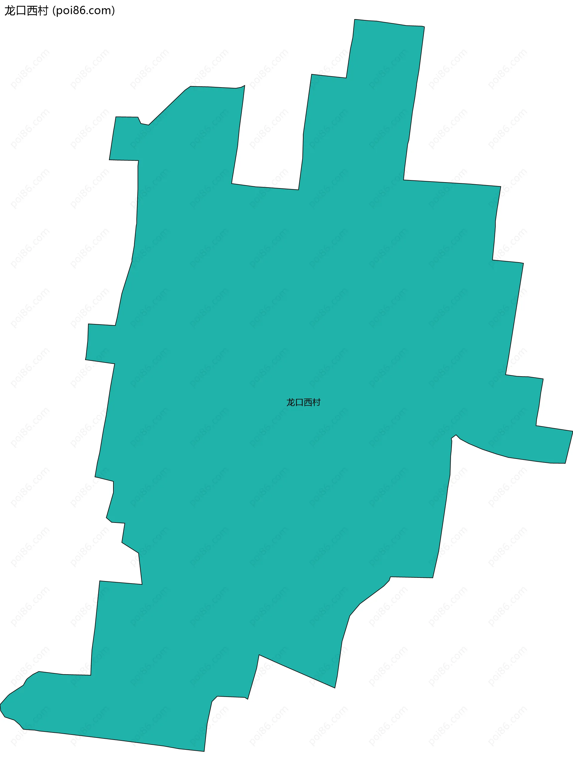 龙口西村边界地图