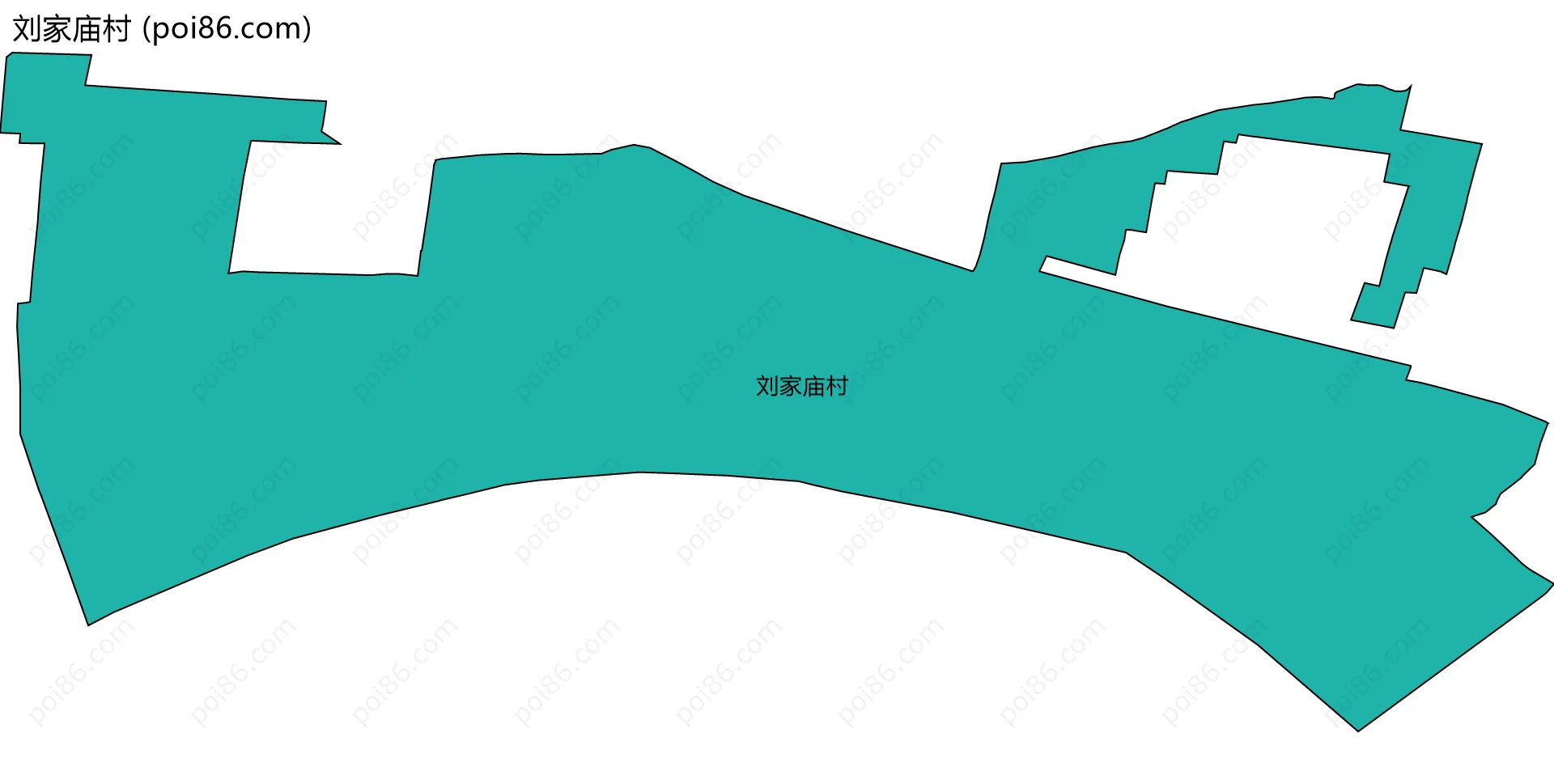 刘家庙村边界地图