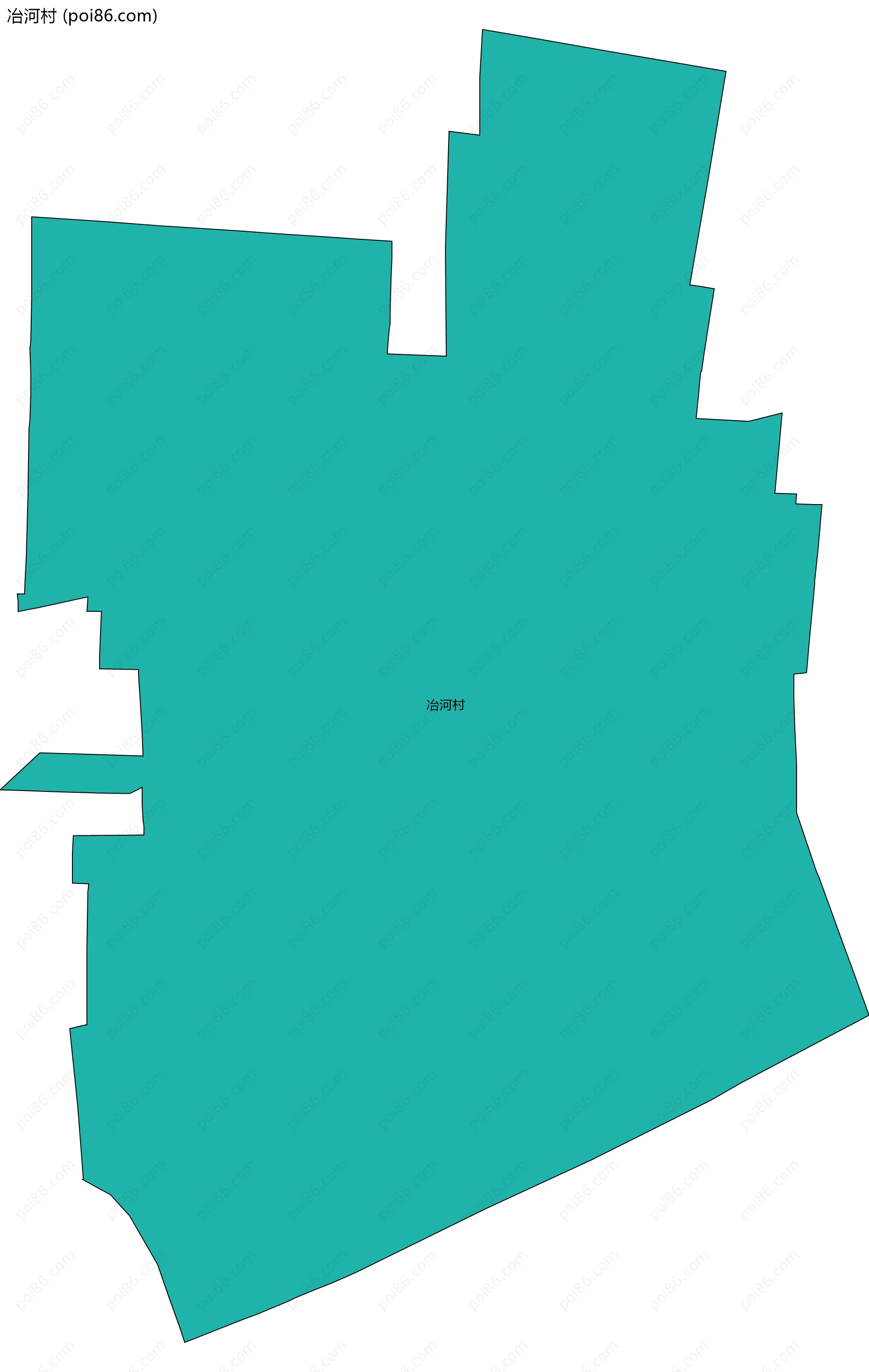 冶河村边界地图