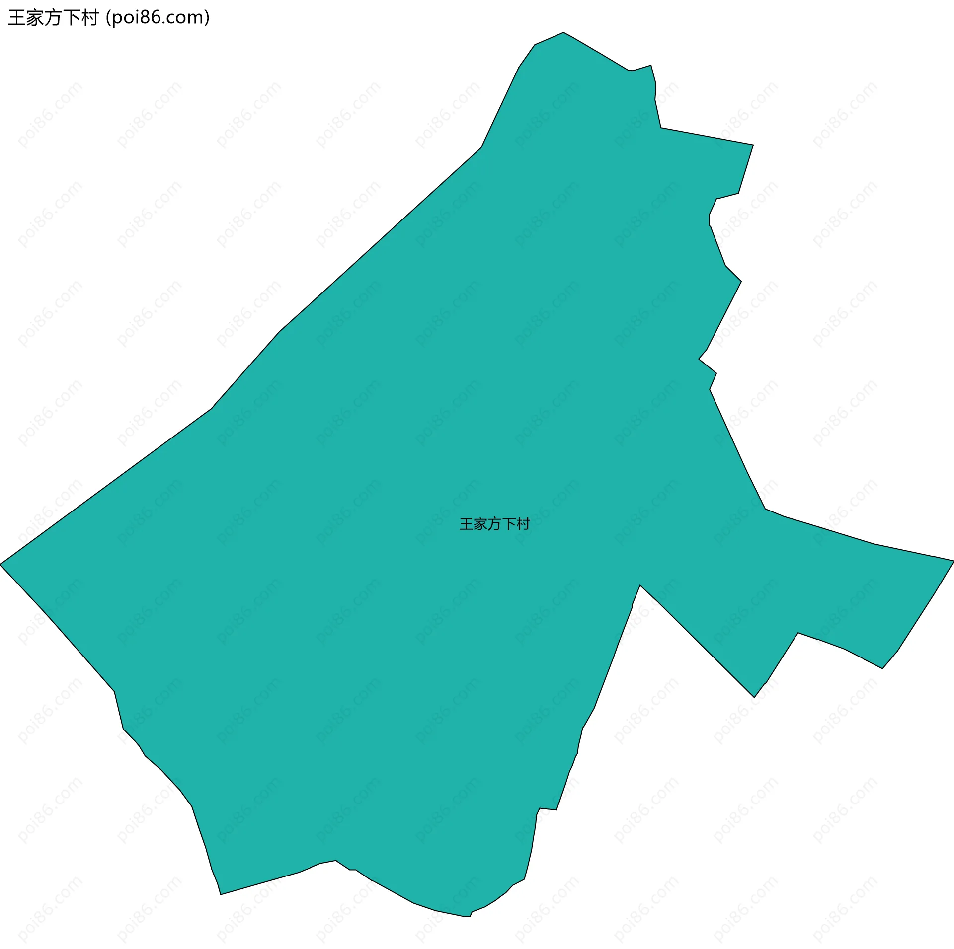 王家方下村边界地图