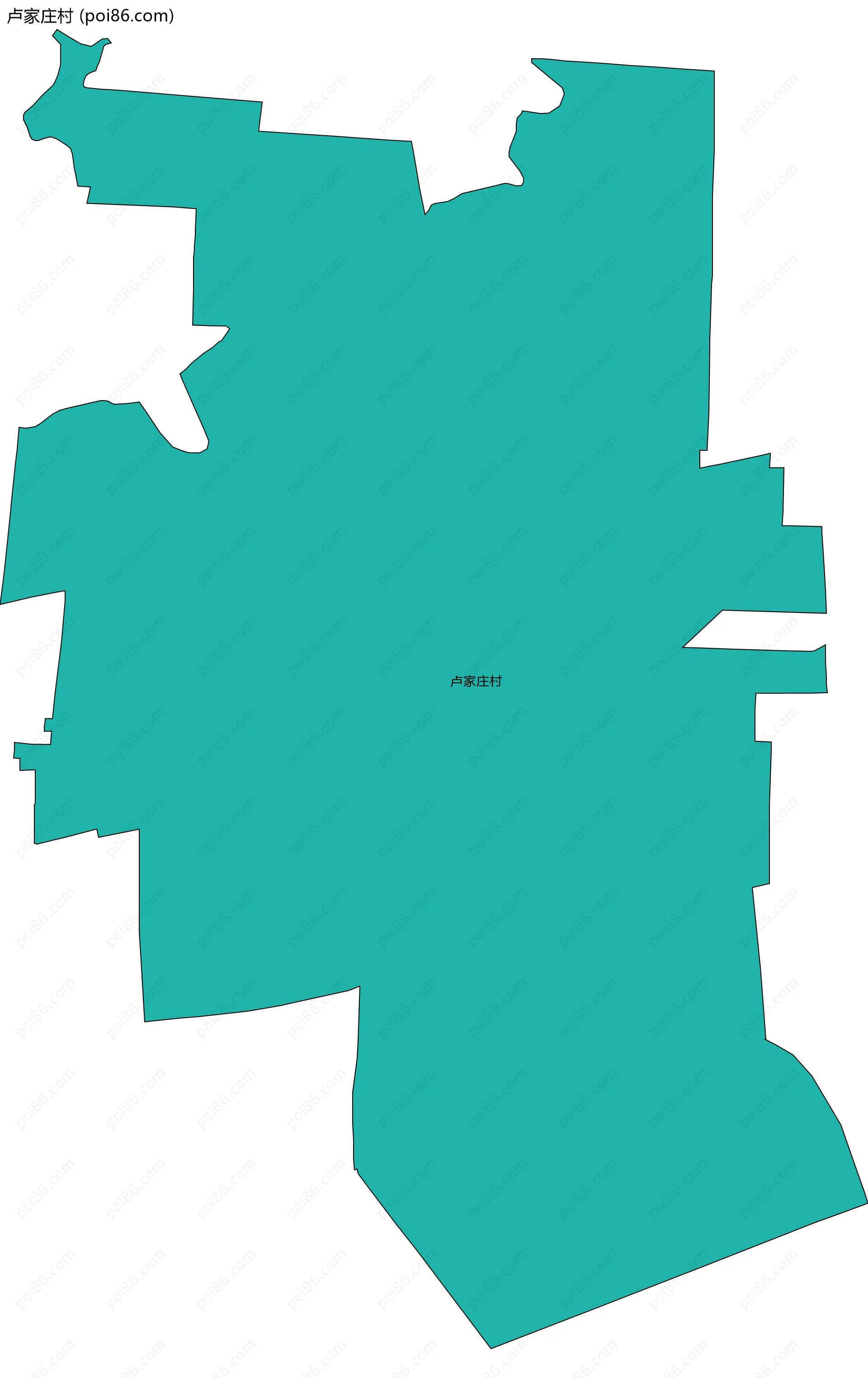 卢家庄村边界地图