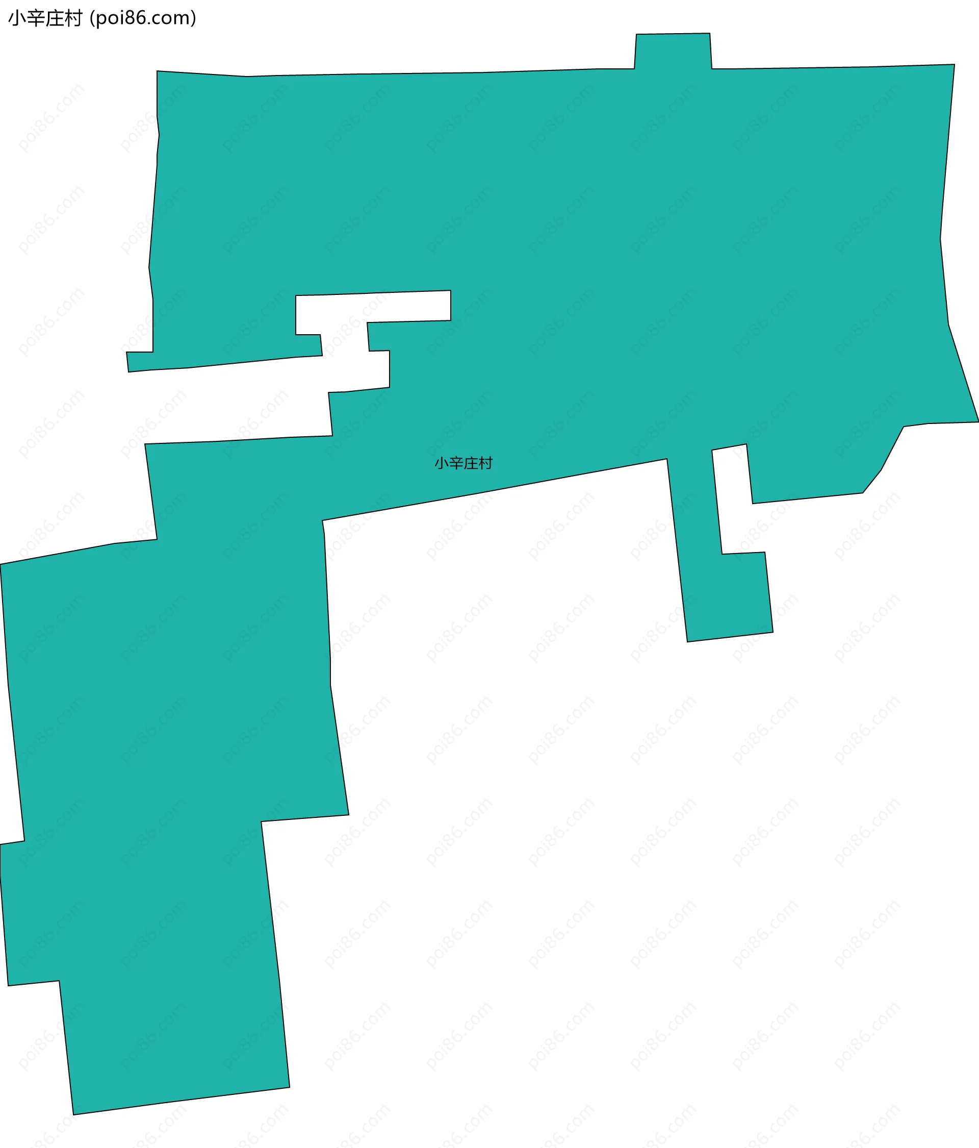 小辛庄村边界地图