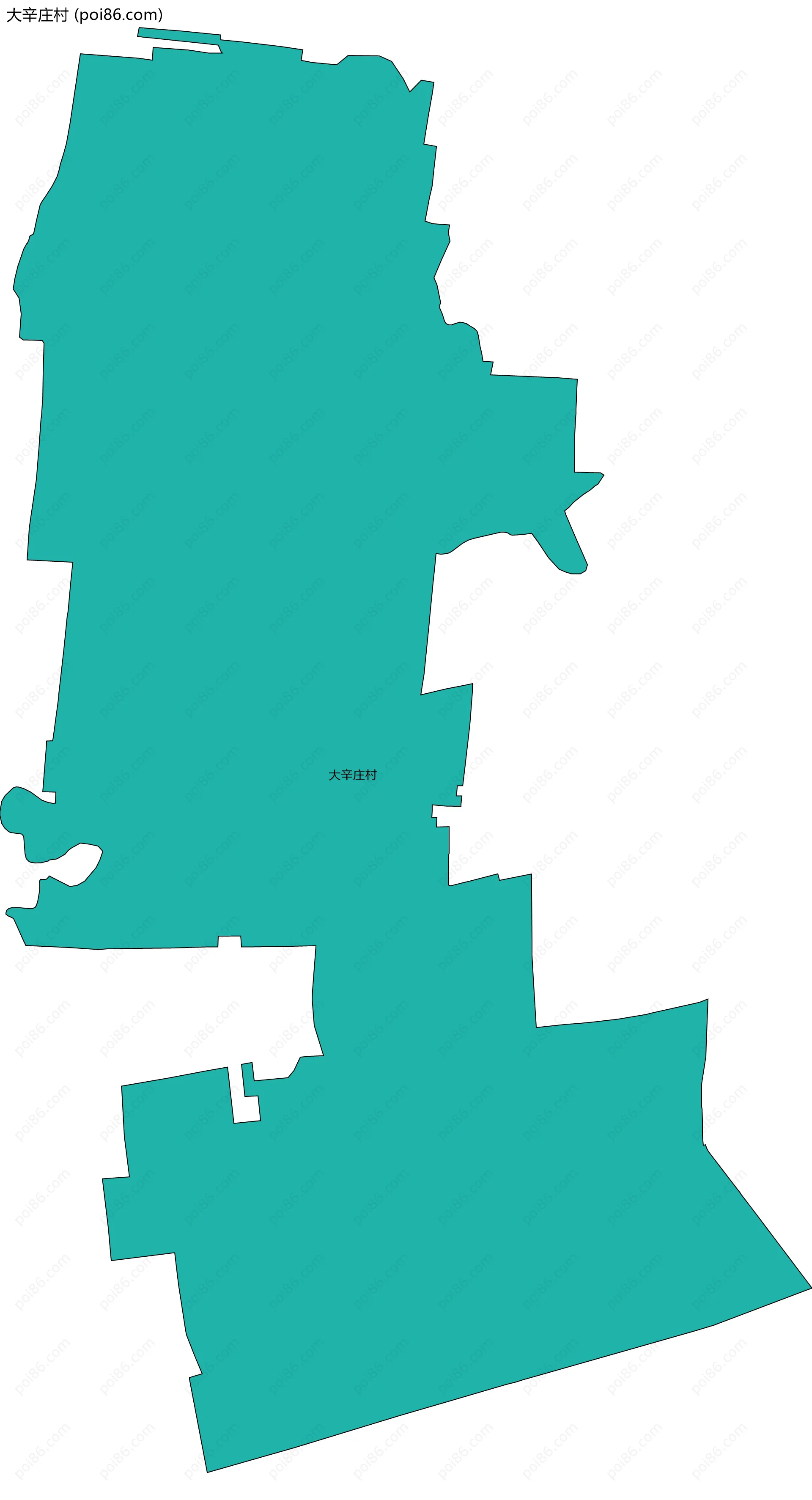 大辛庄村边界地图