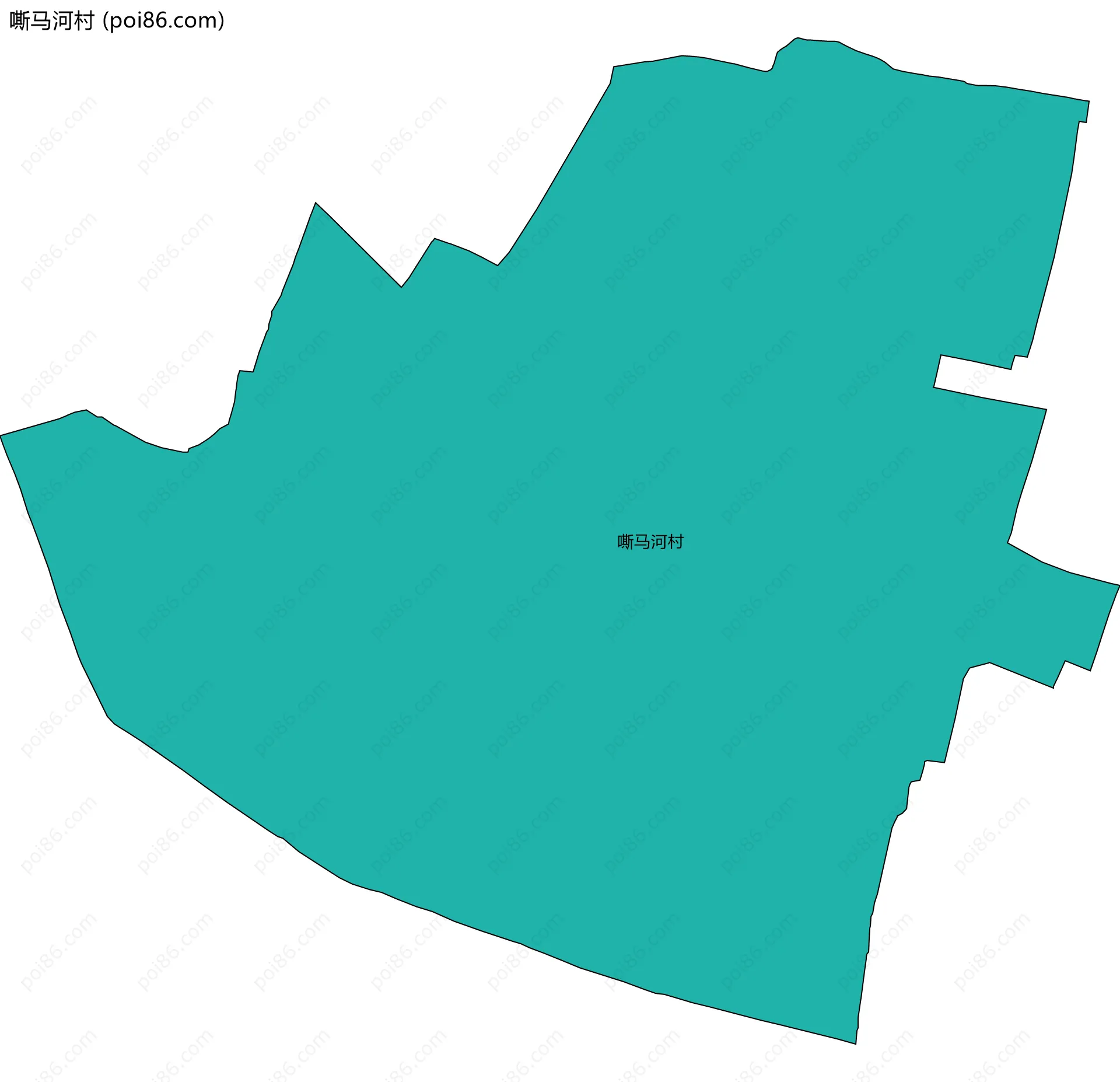 嘶马河村边界地图