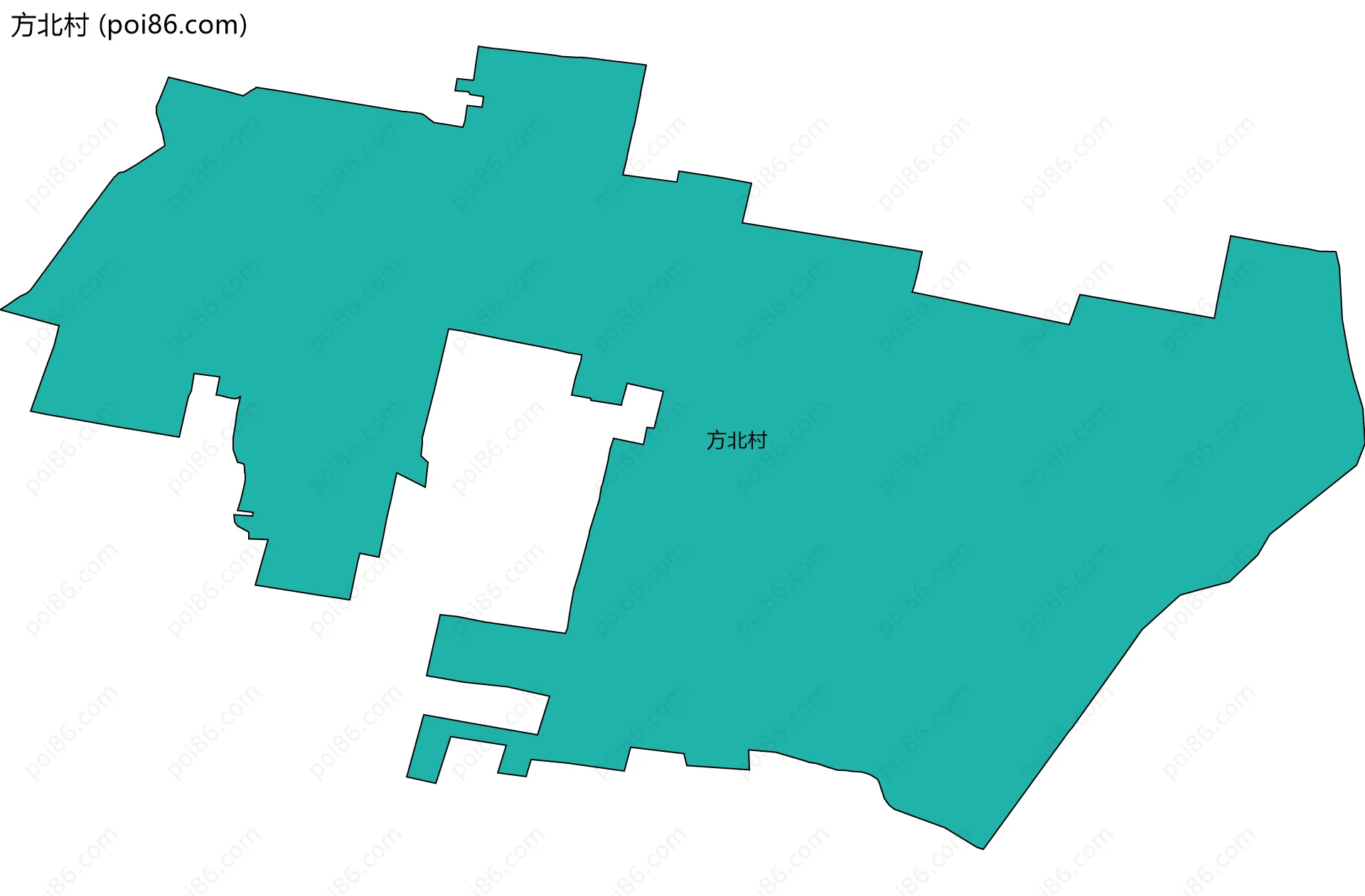 方北村边界地图