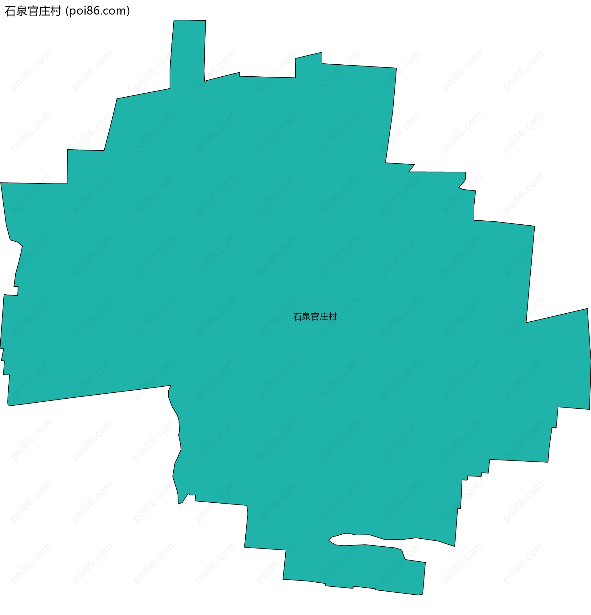 石泉官庄村边界地图