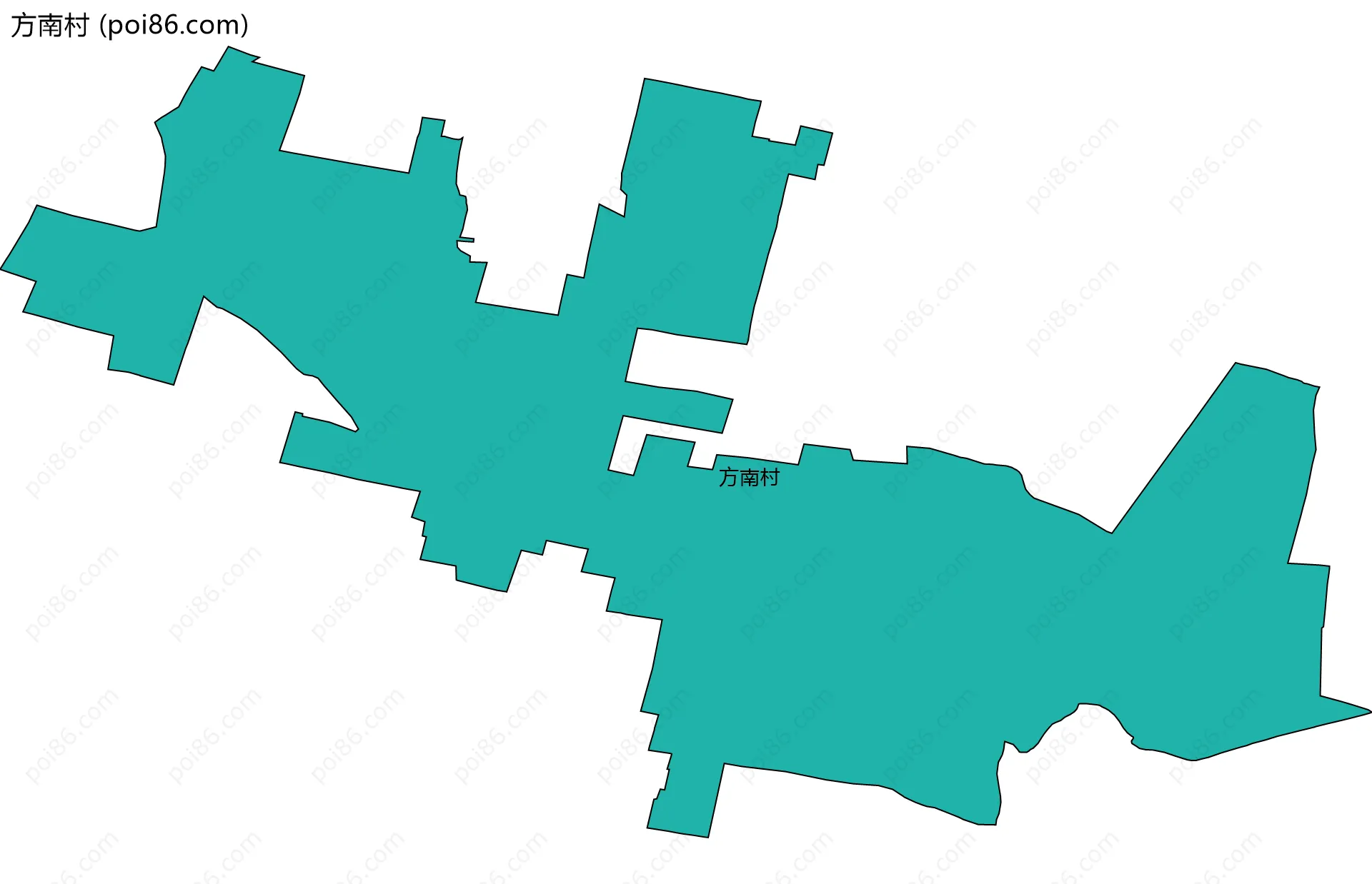 方南村边界地图