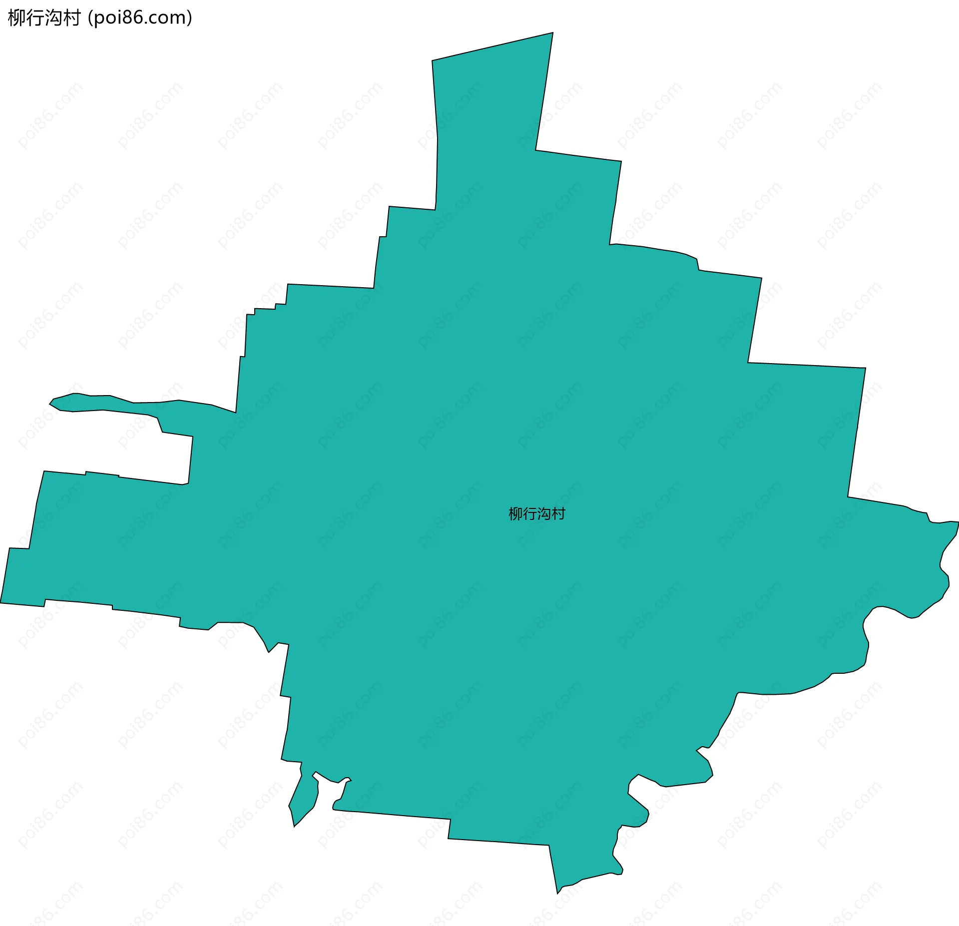 柳行沟村边界地图