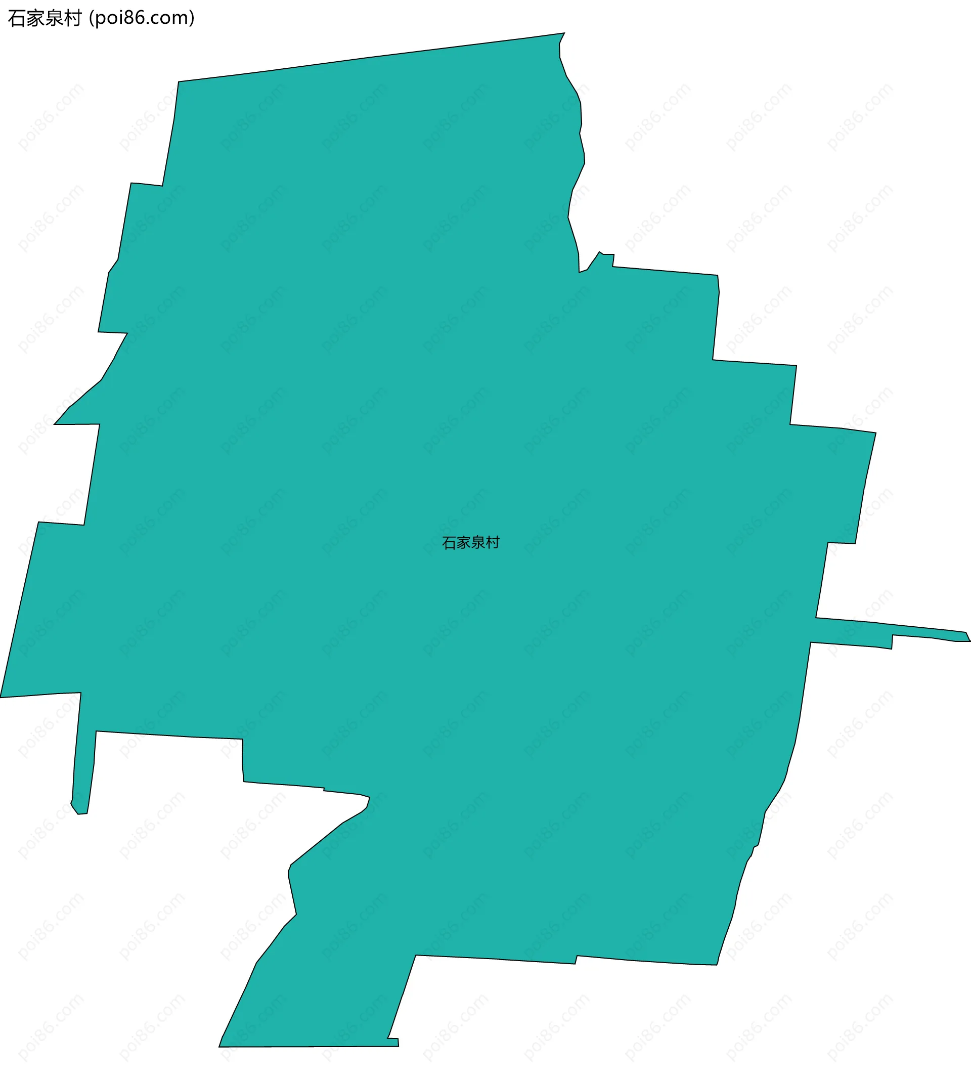 石家泉村边界地图