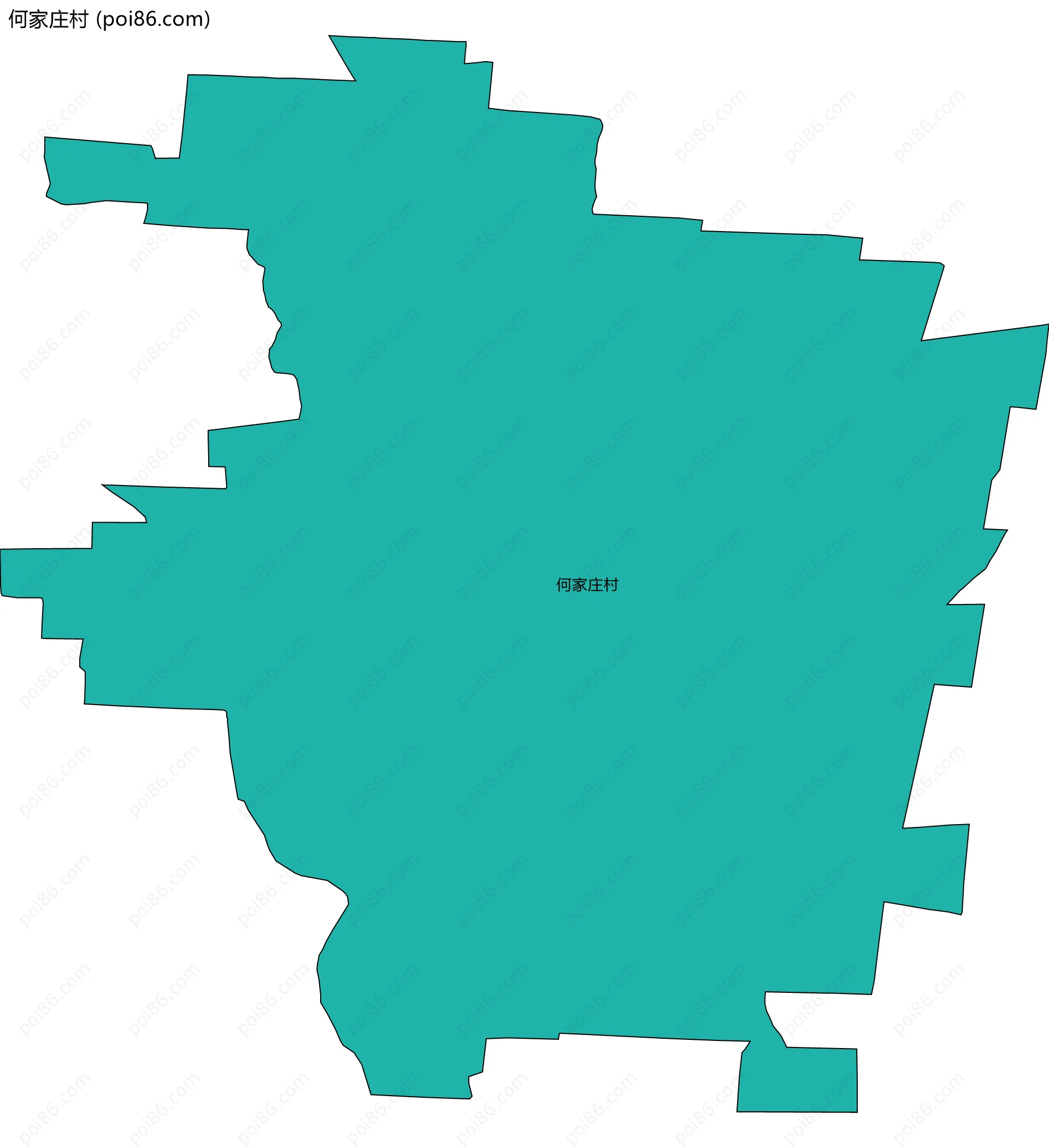 何家庄村边界地图
