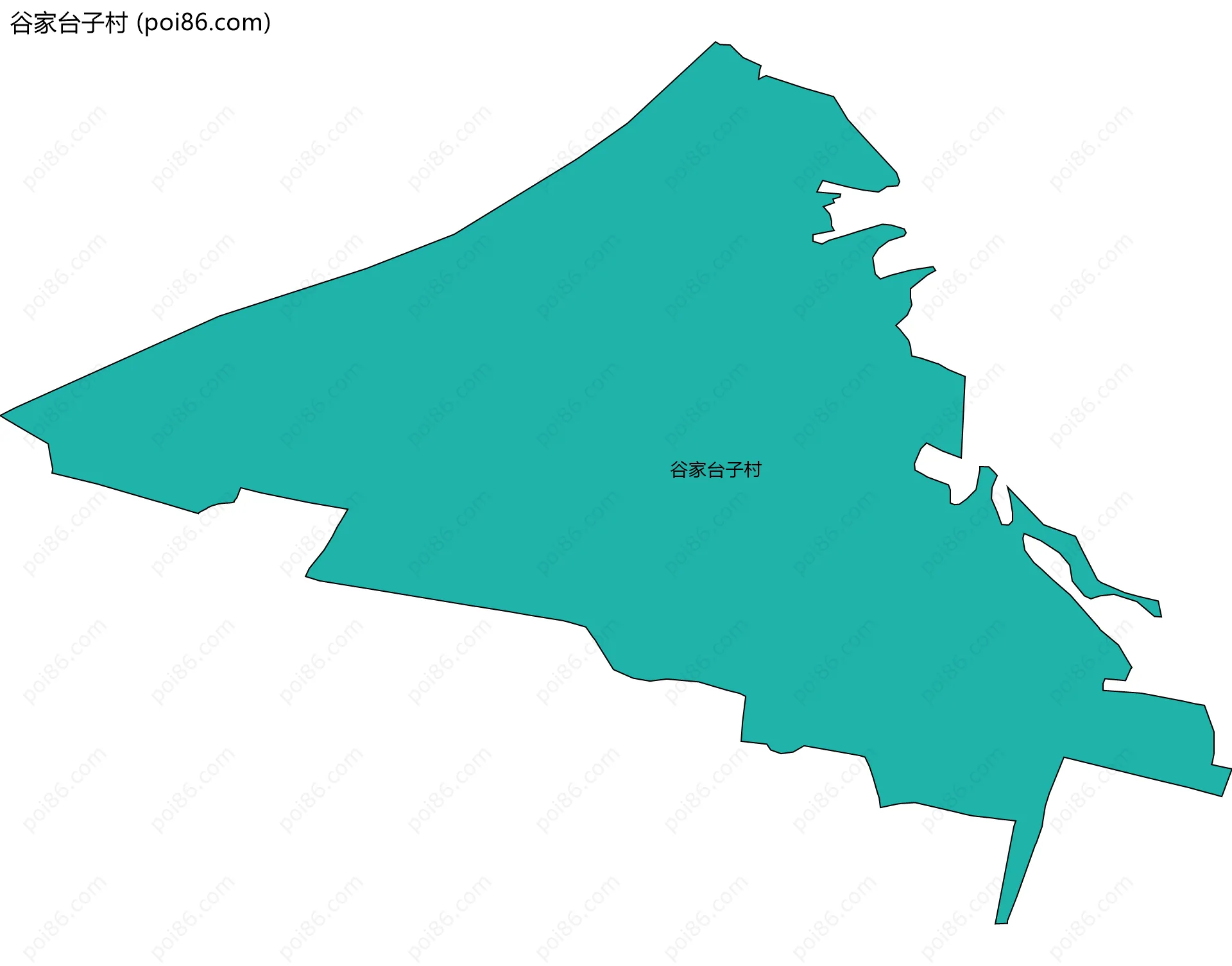 谷家台子村边界地图