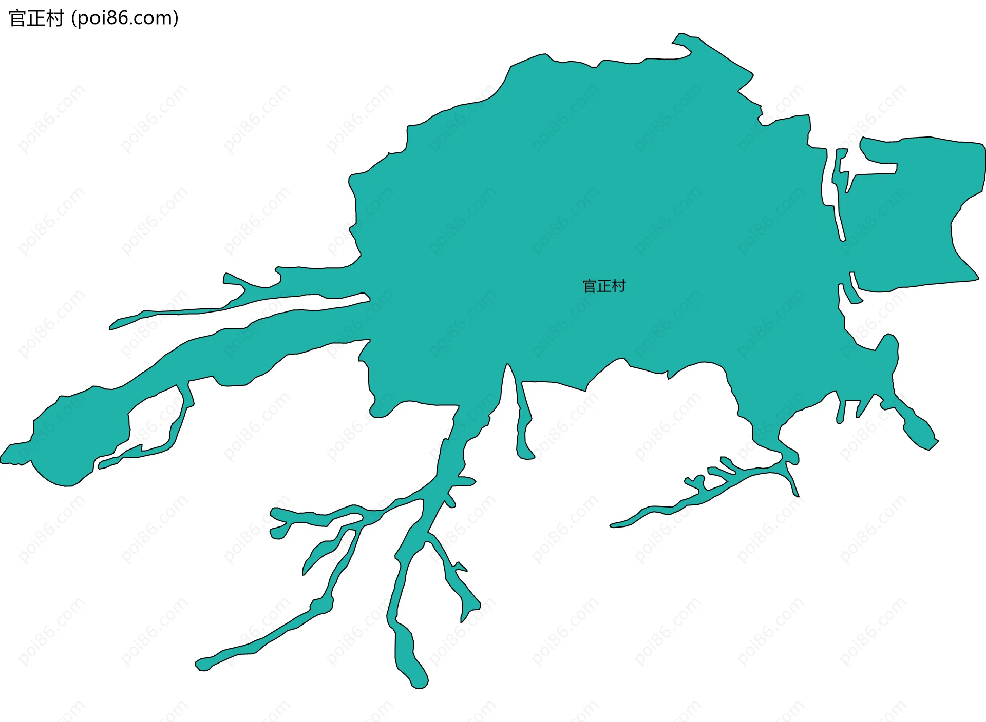 官正村边界地图