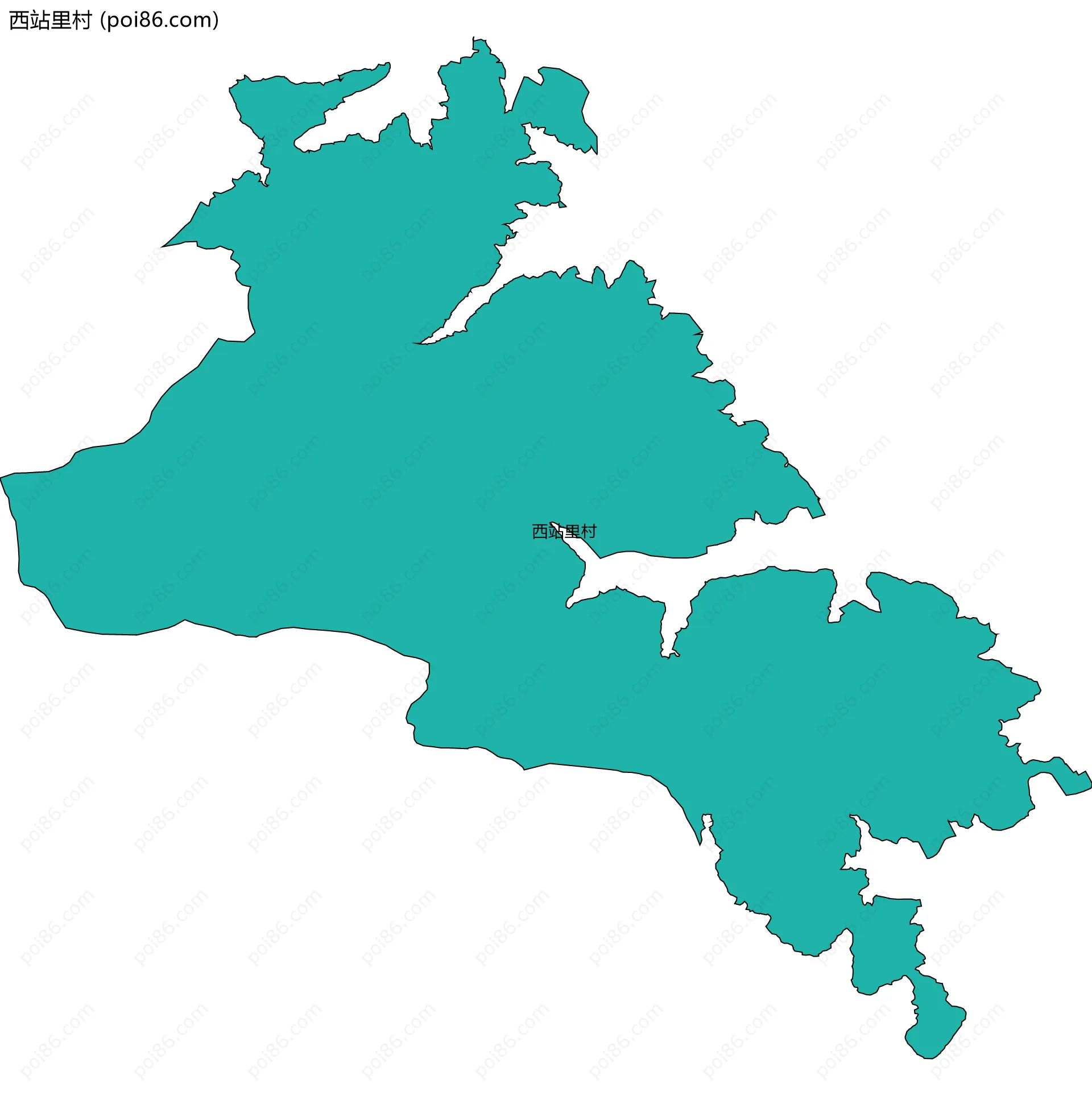 西站里村边界地图