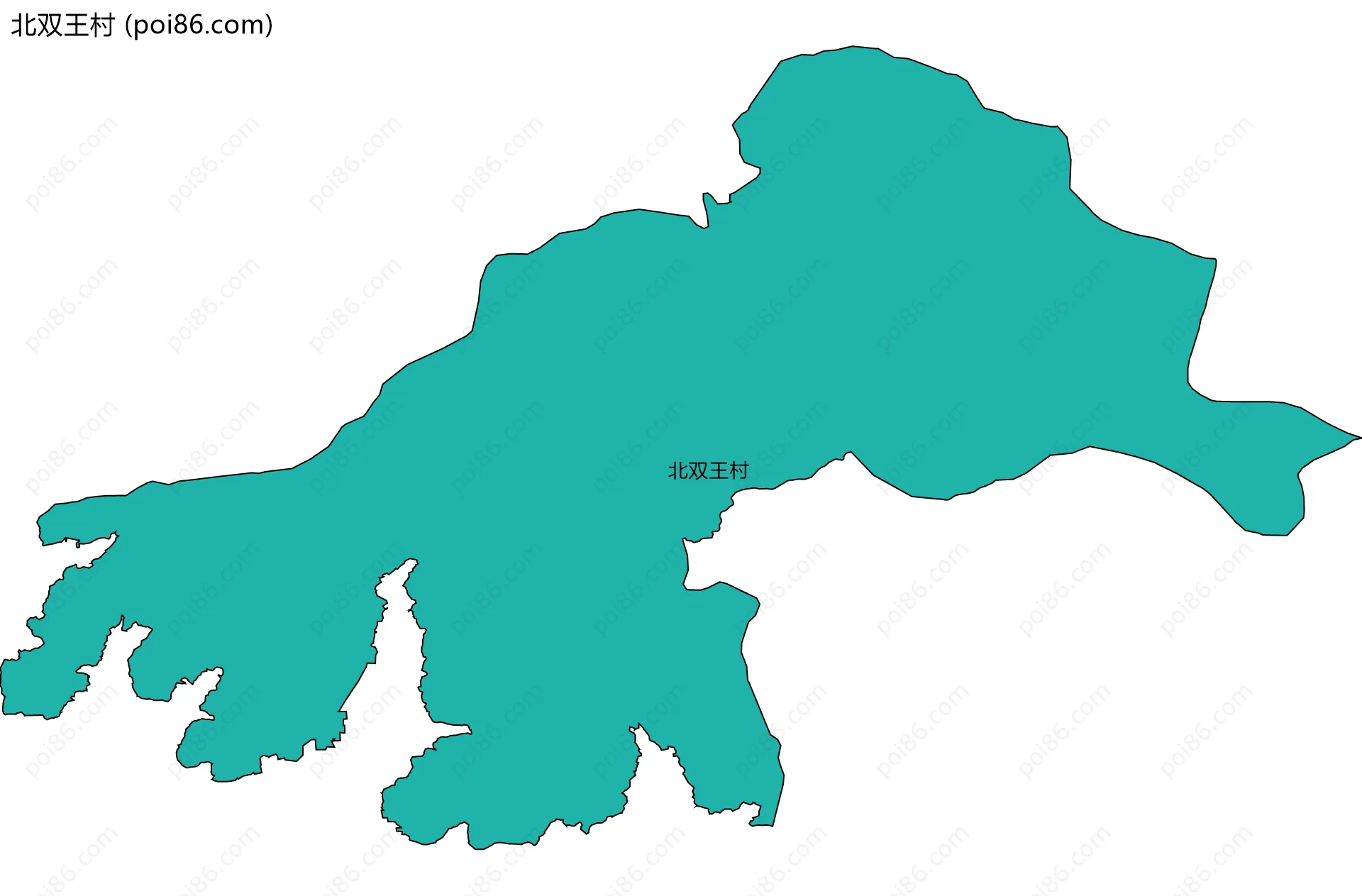 北双王村边界地图