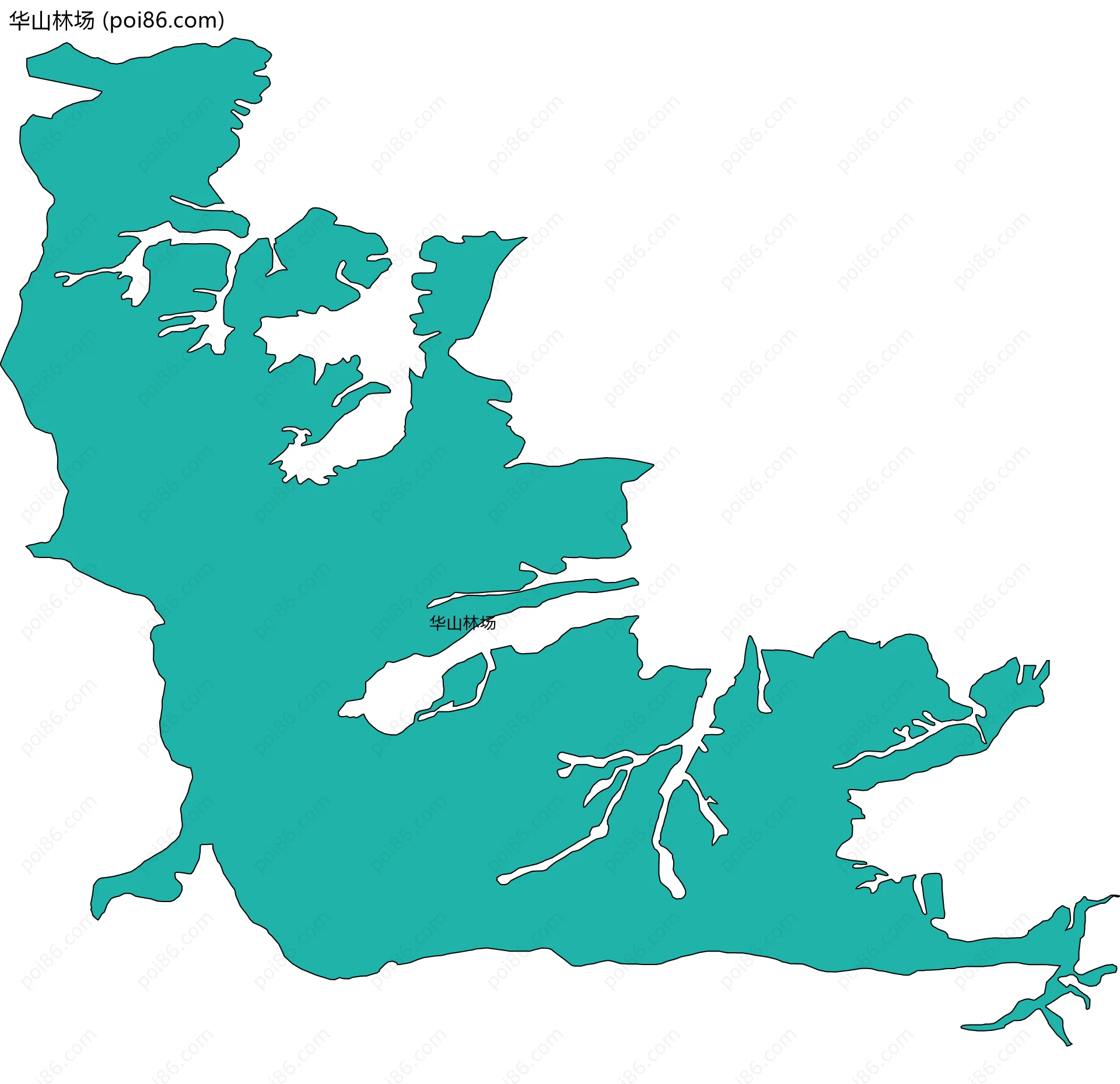 华山林场边界地图