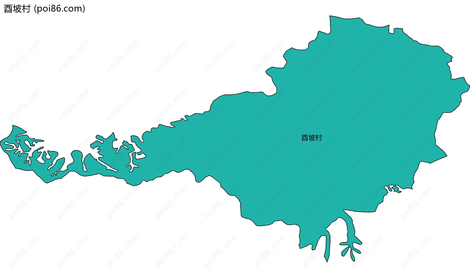 酉坡村边界地图