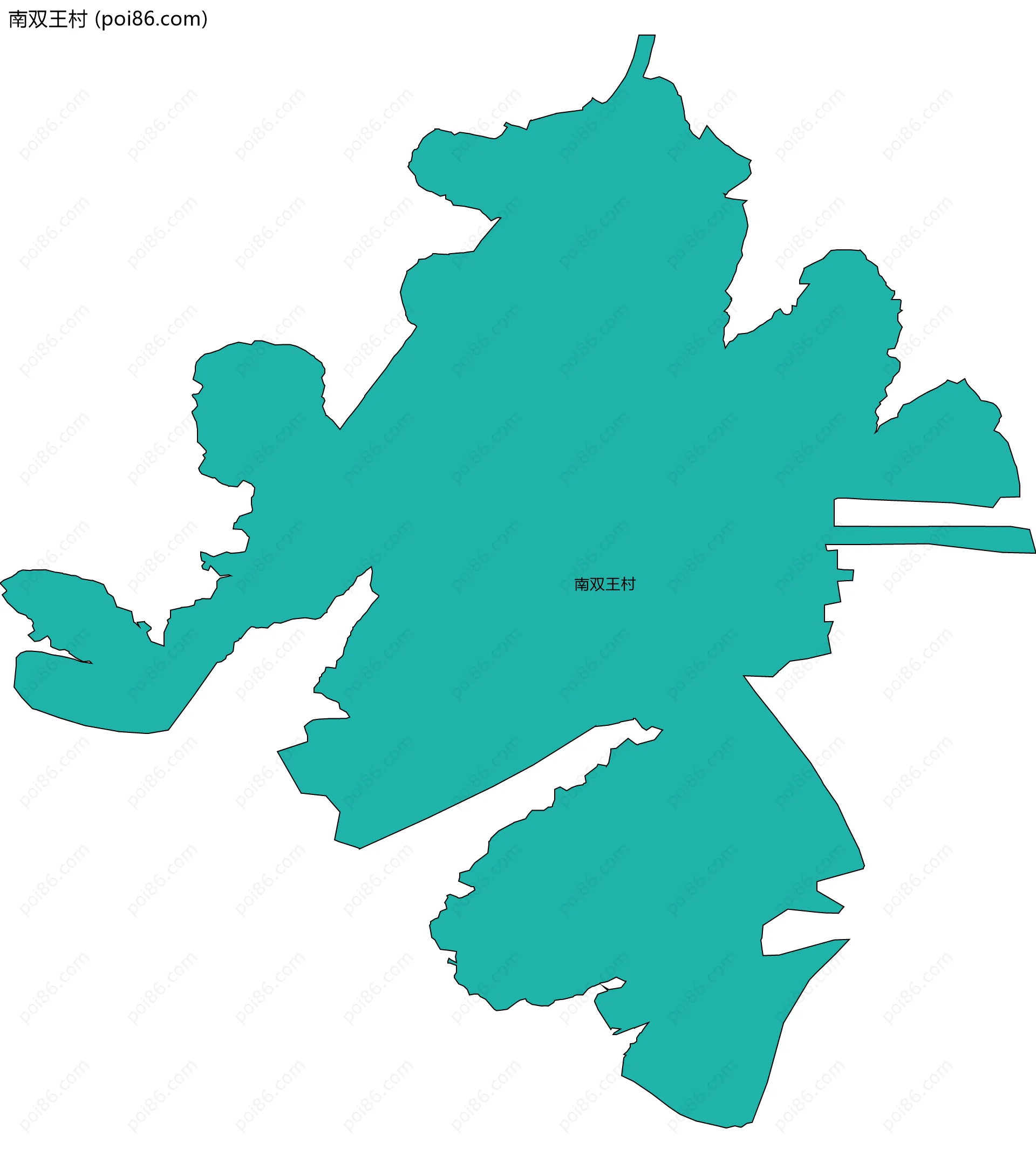 南双王村边界地图