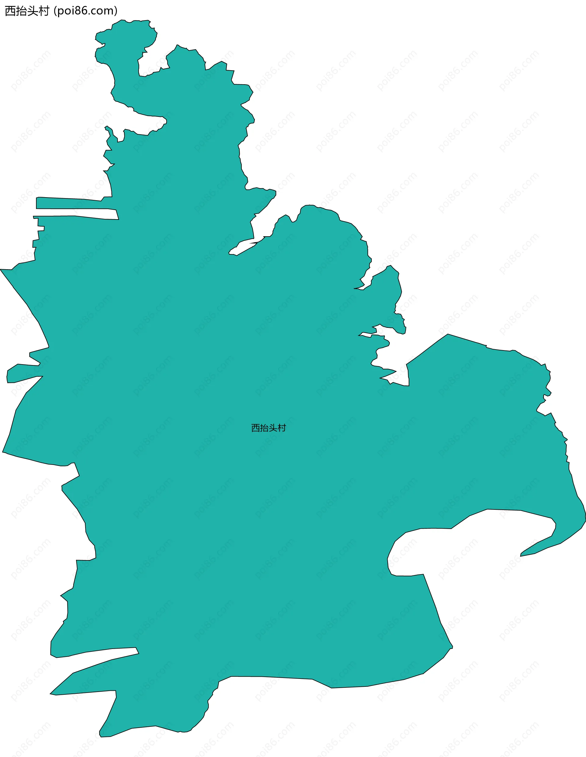 西抬头村边界地图