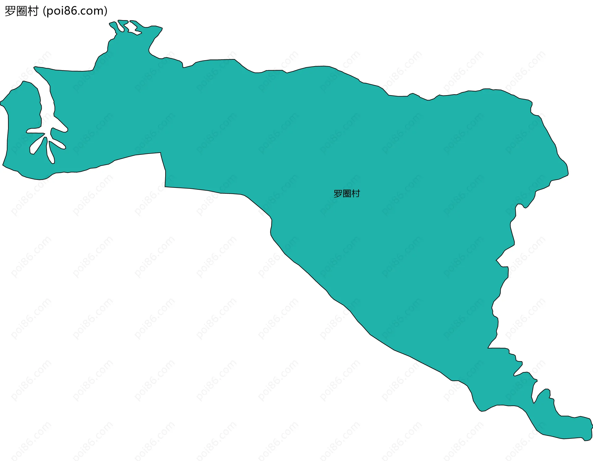 罗圈村边界地图