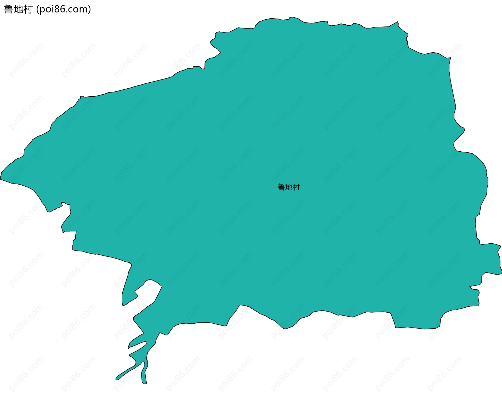 鲁地村边界地图