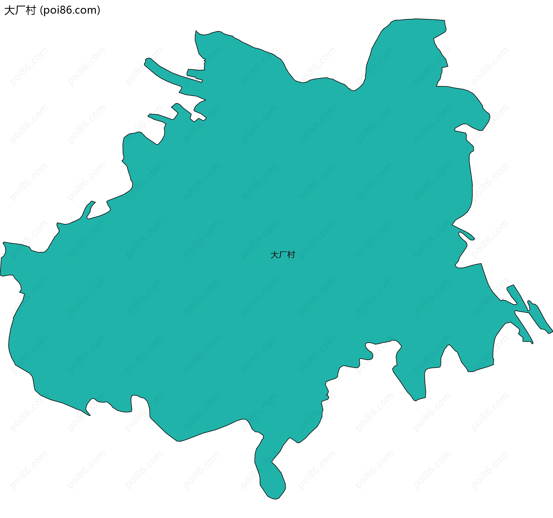 大厂村边界地图