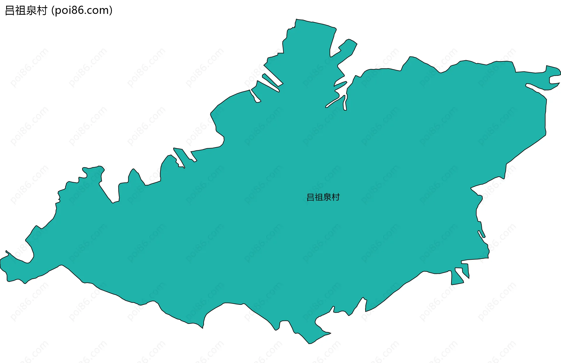 吕祖泉村边界地图