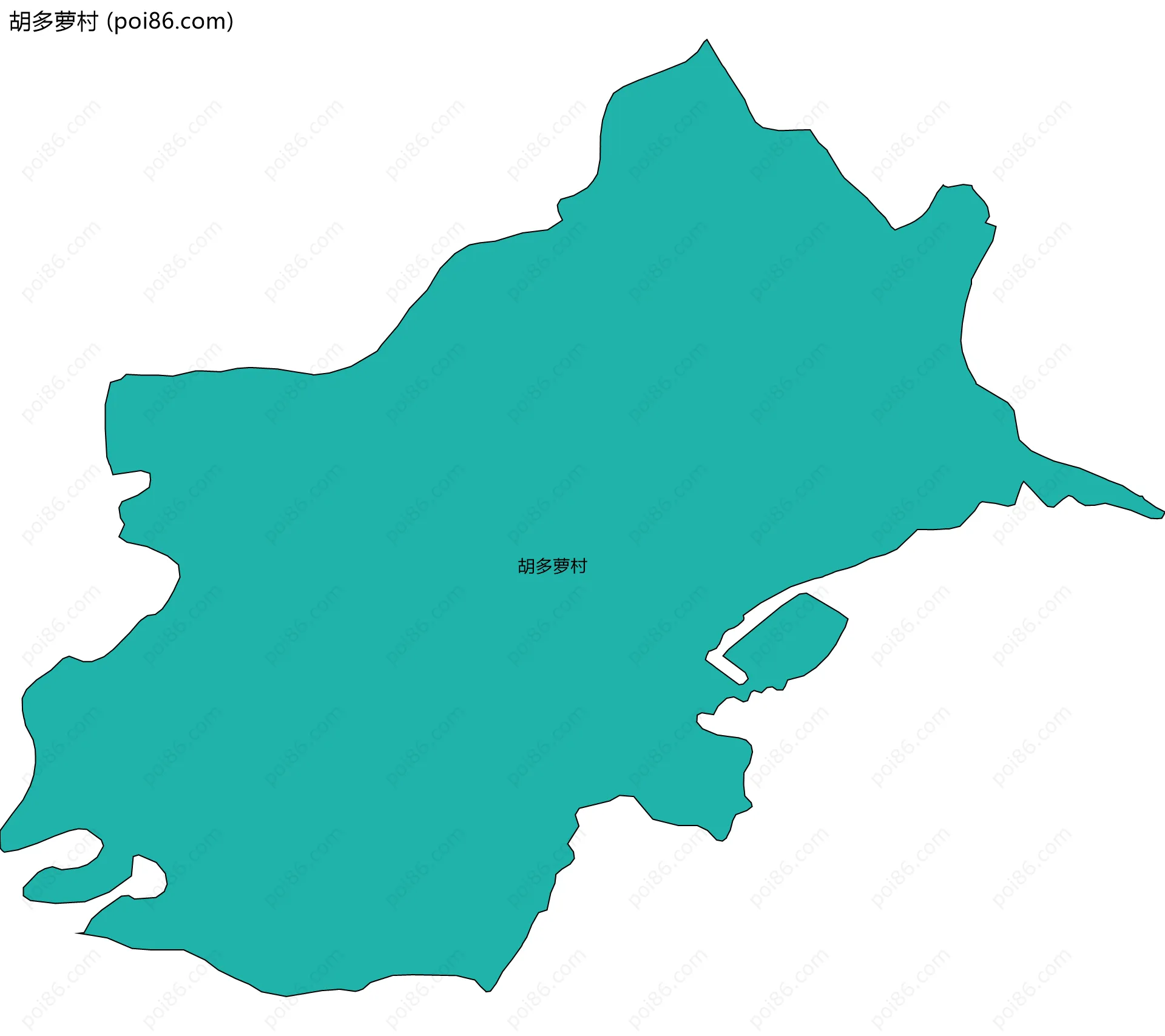 胡多萝村边界地图