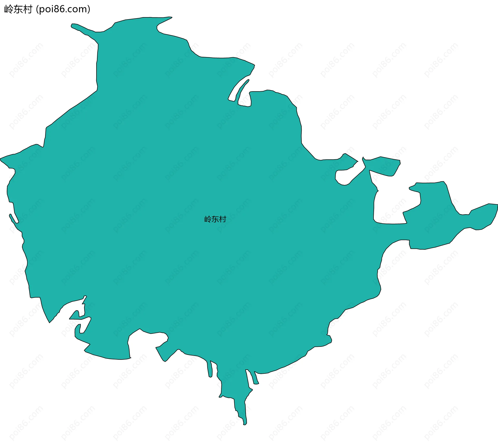 岭东村边界地图