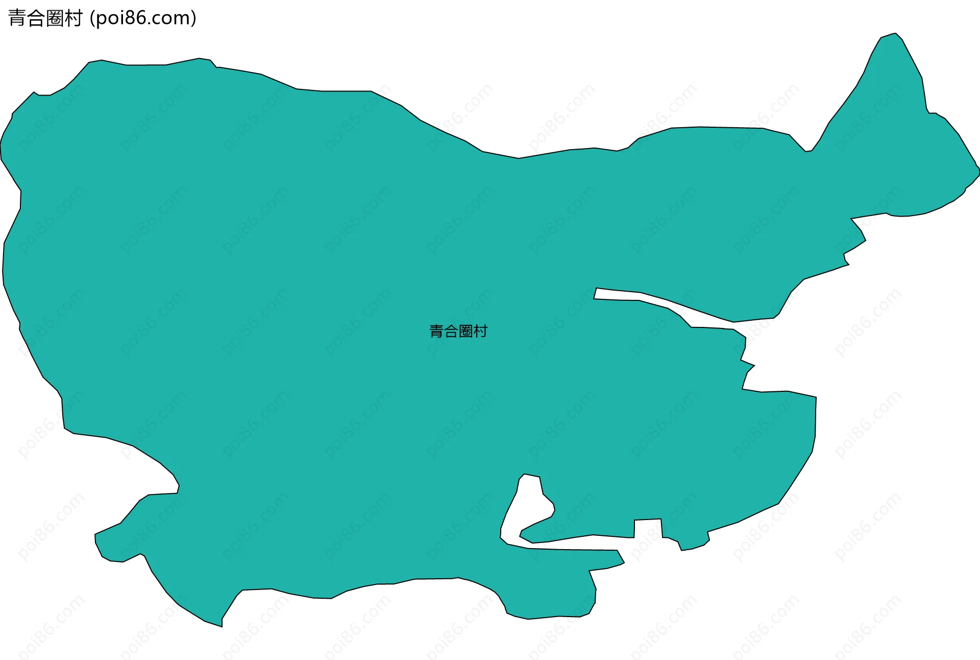 青合圈村边界地图