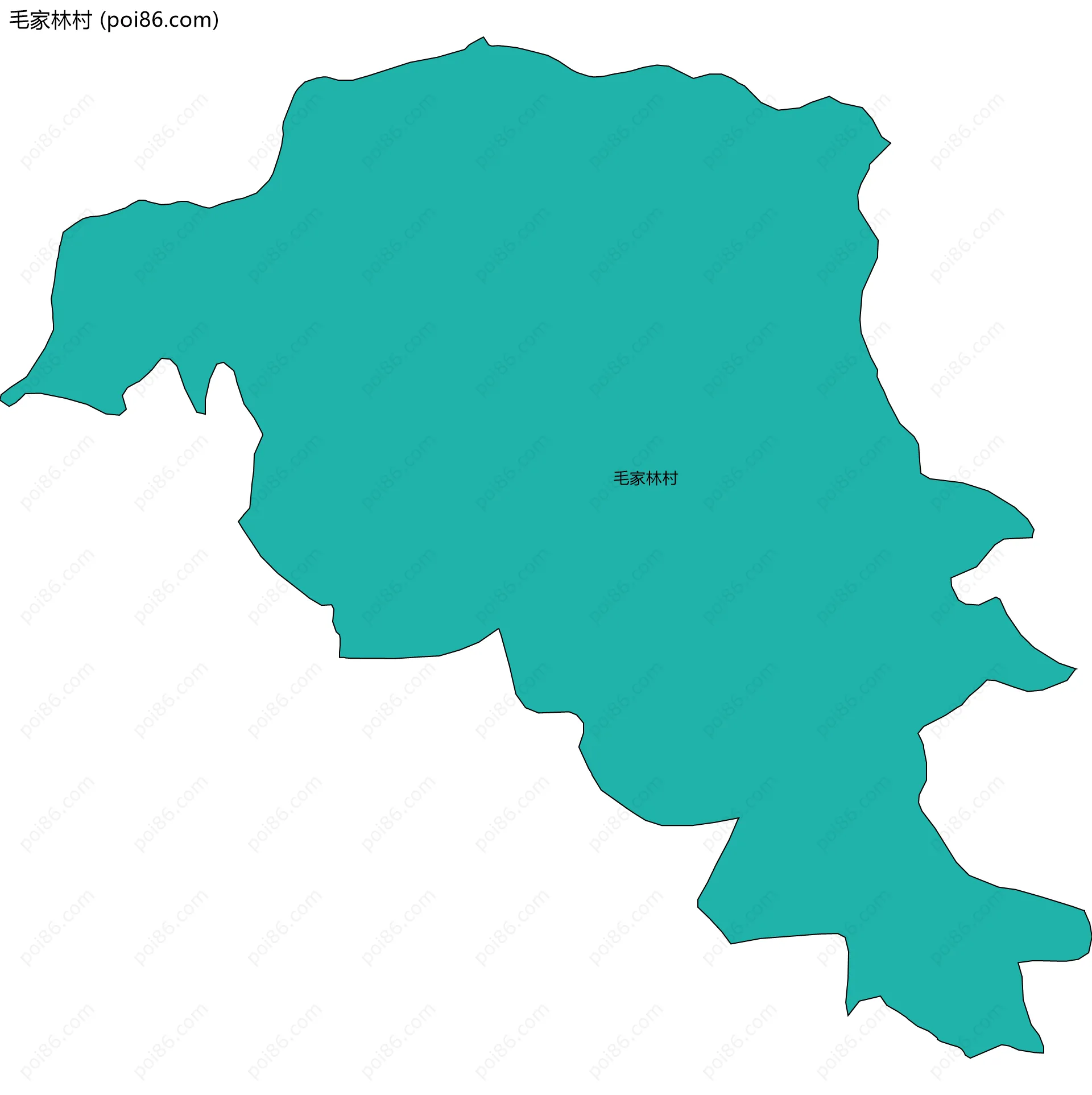 毛家林村边界地图