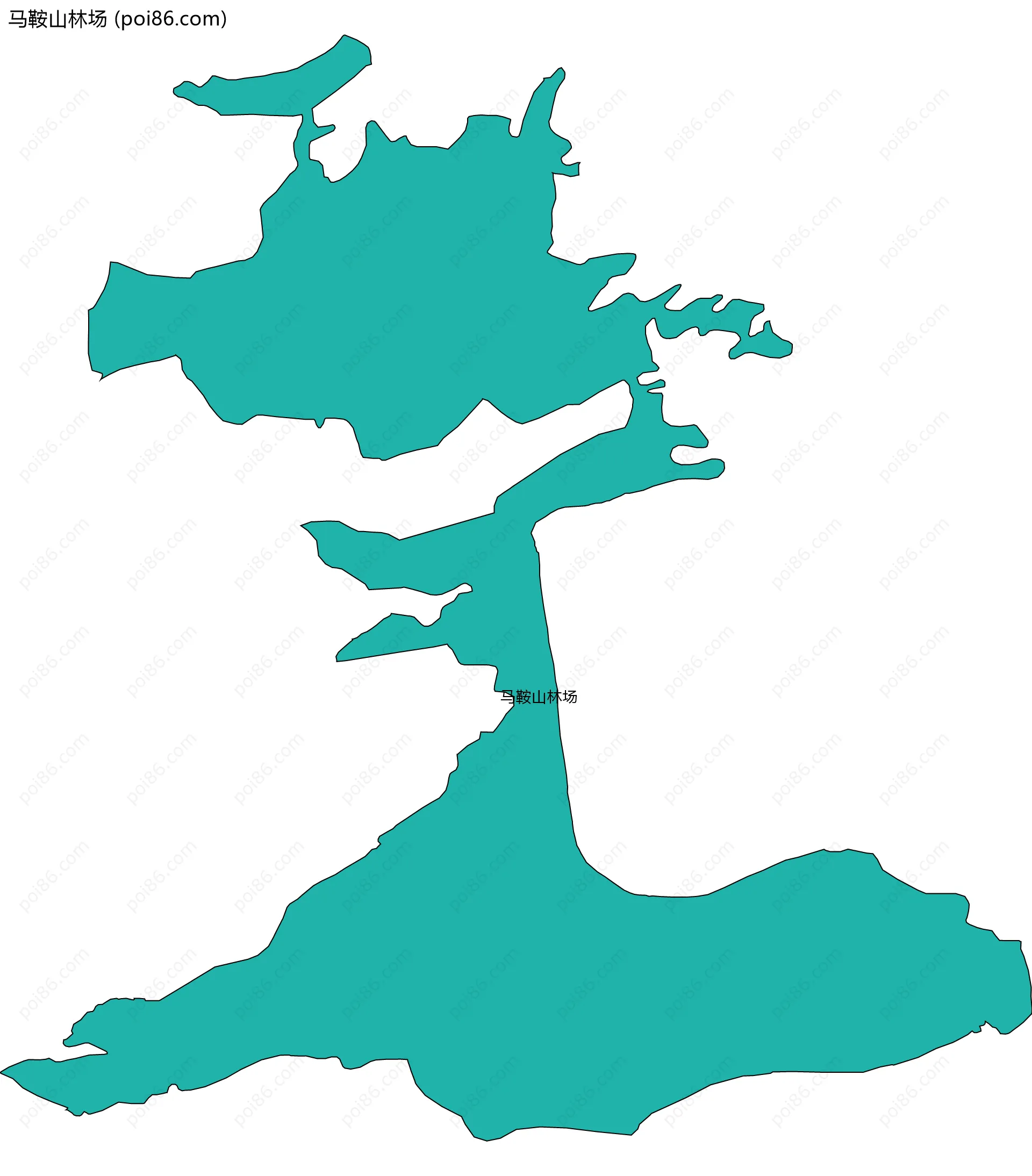 马鞍山林场边界地图