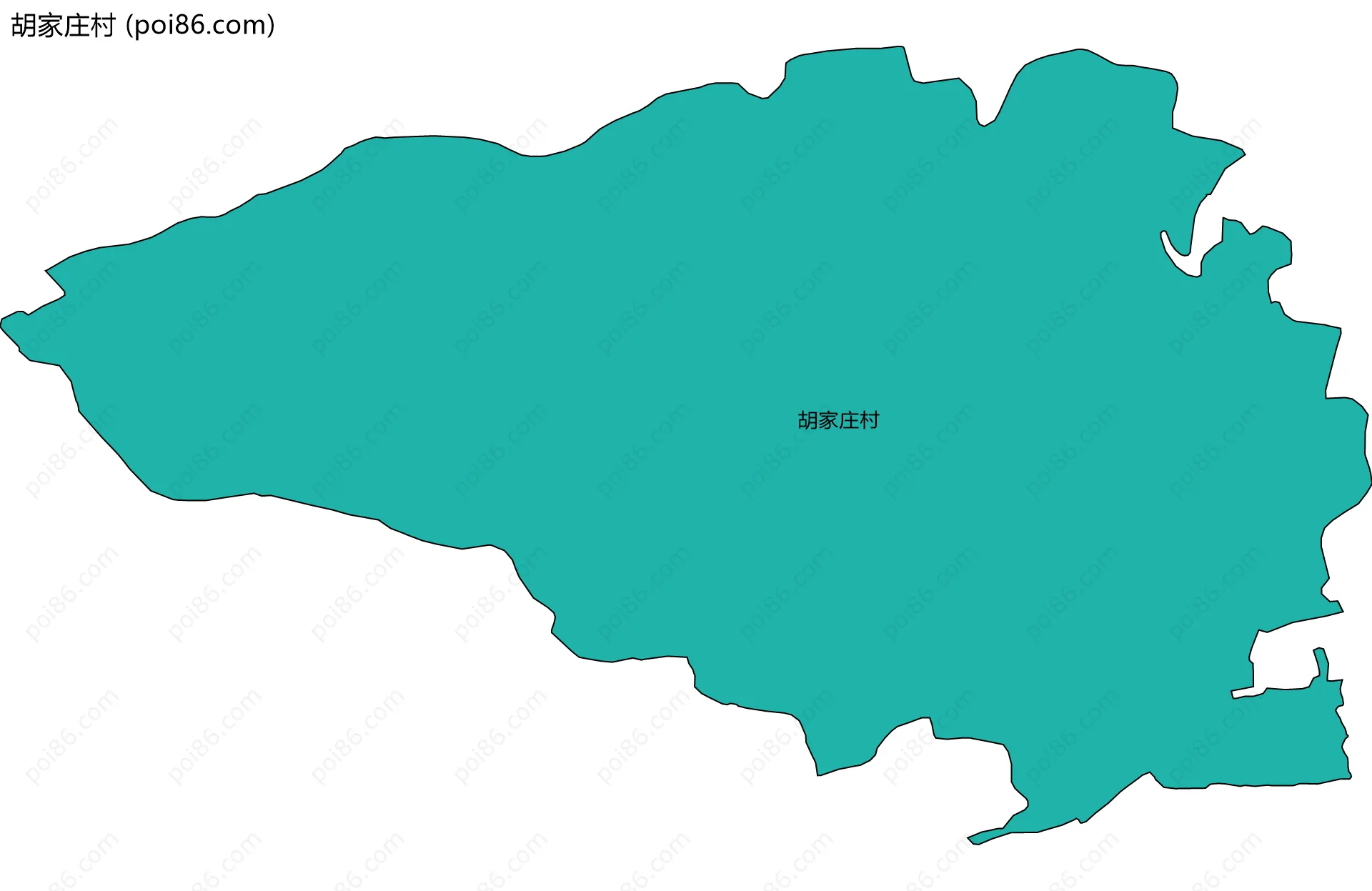 胡家庄村边界地图