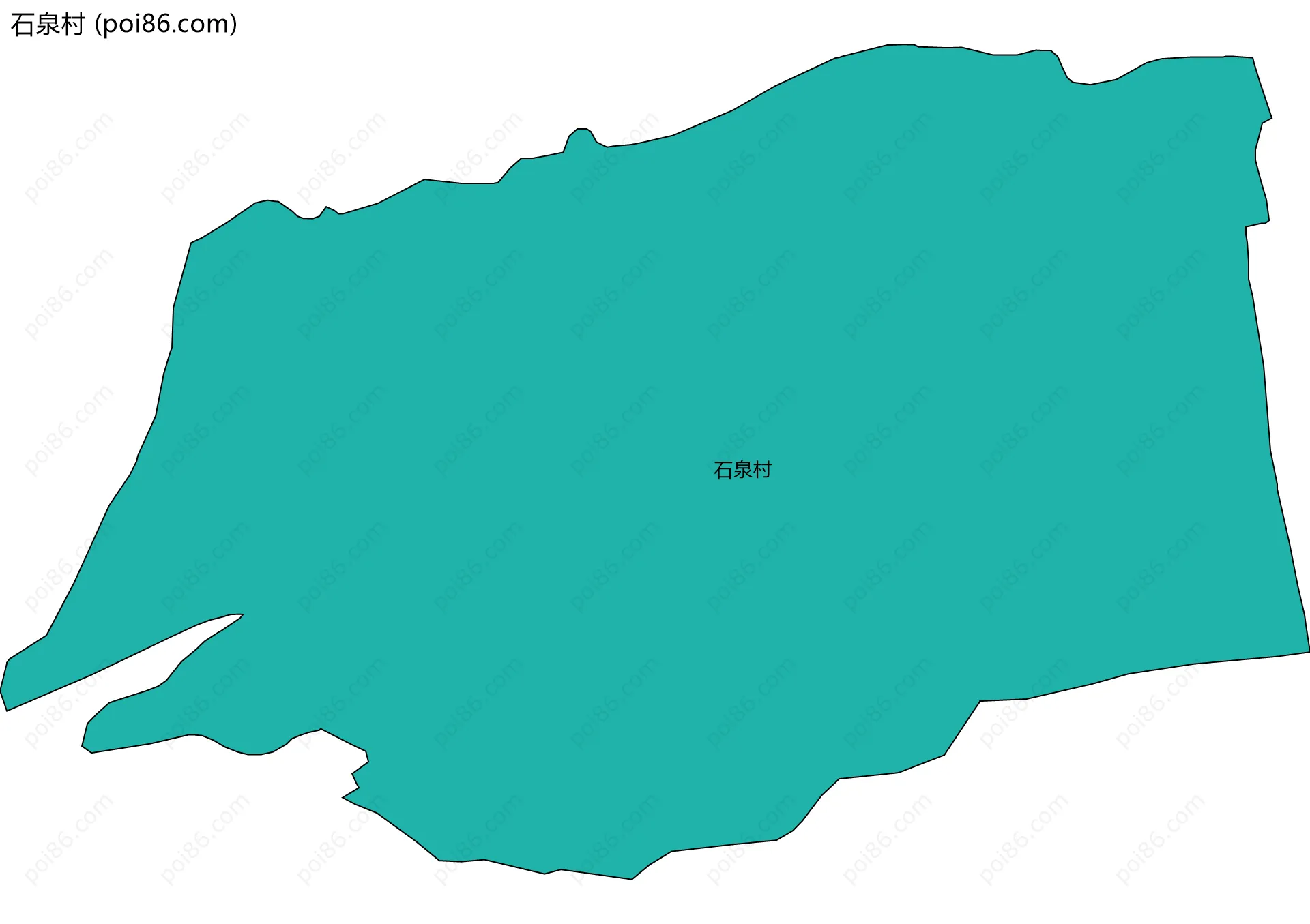 石泉村边界地图