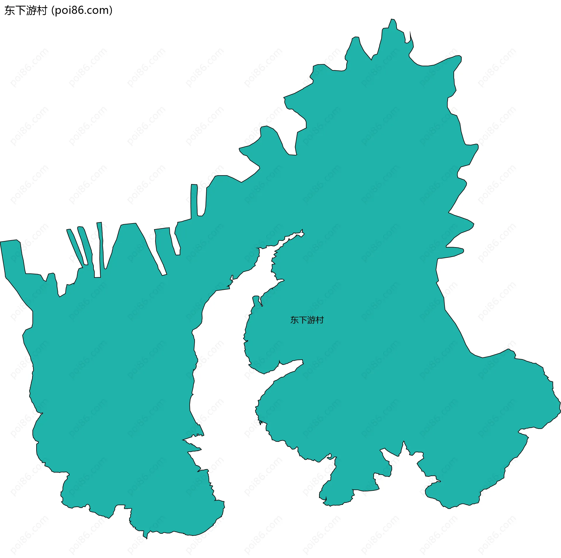 东下游村边界地图
