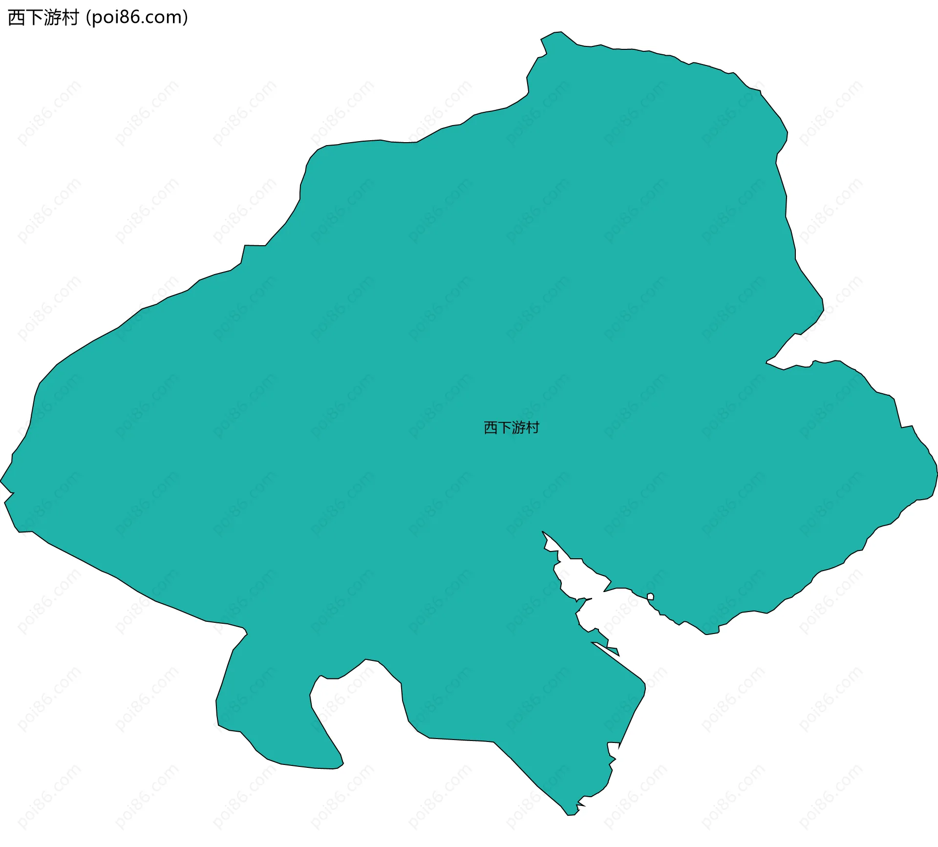 西下游村边界地图