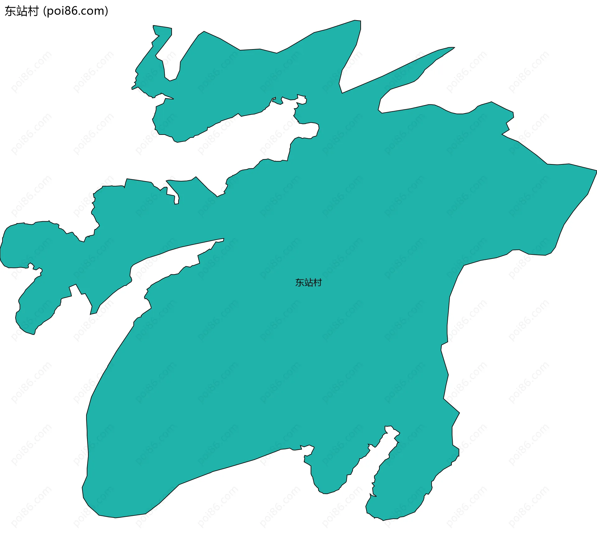 东站村边界地图