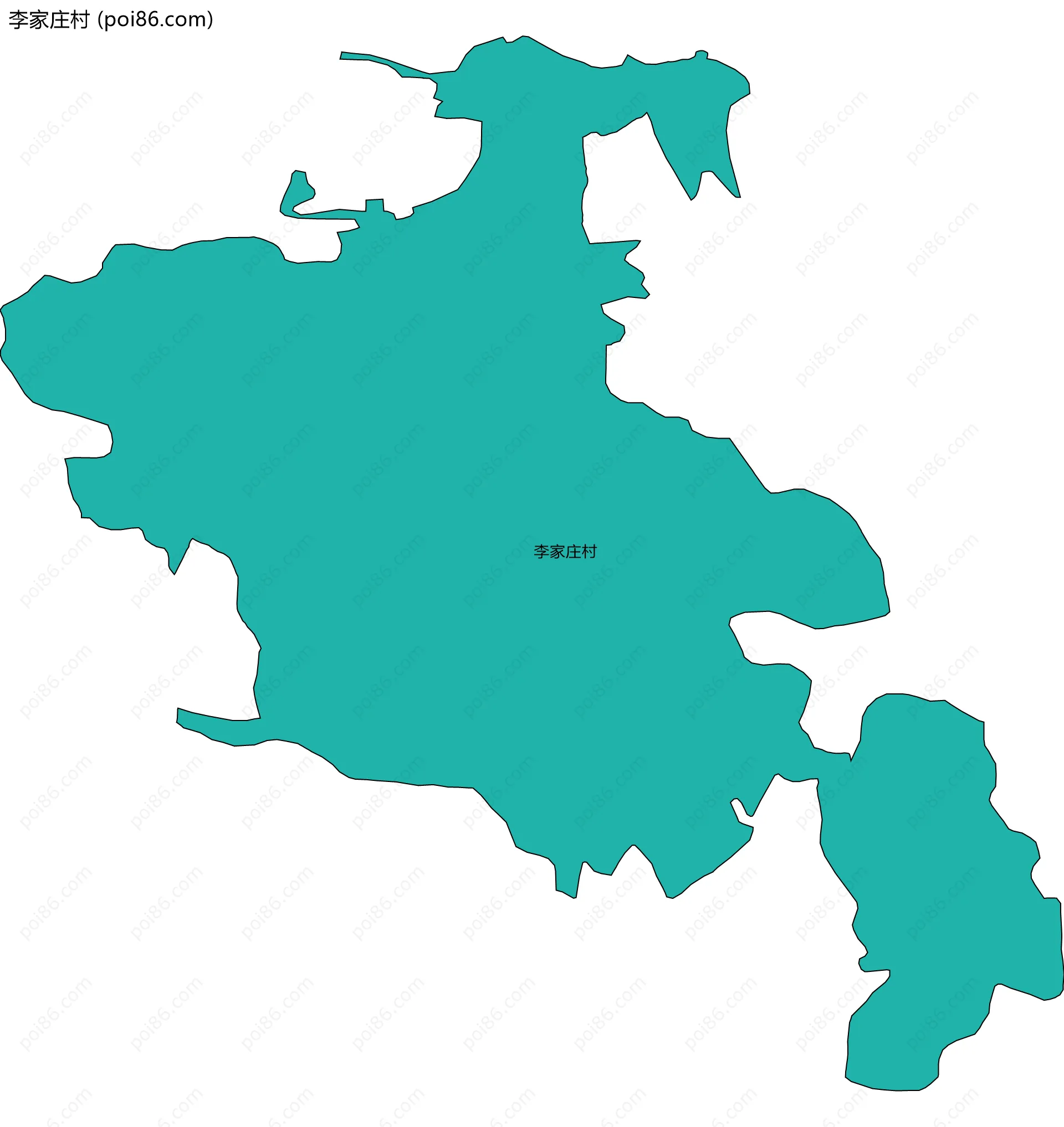 李家庄村边界地图