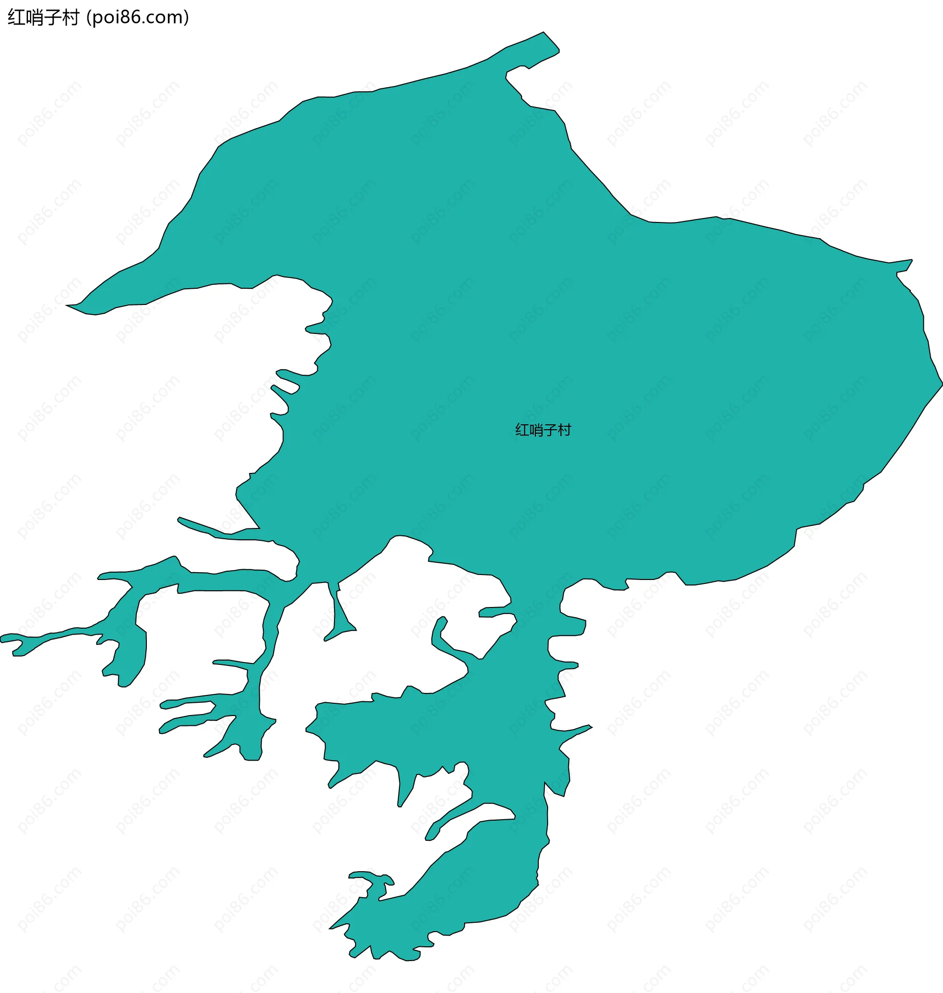 红哨子村边界地图