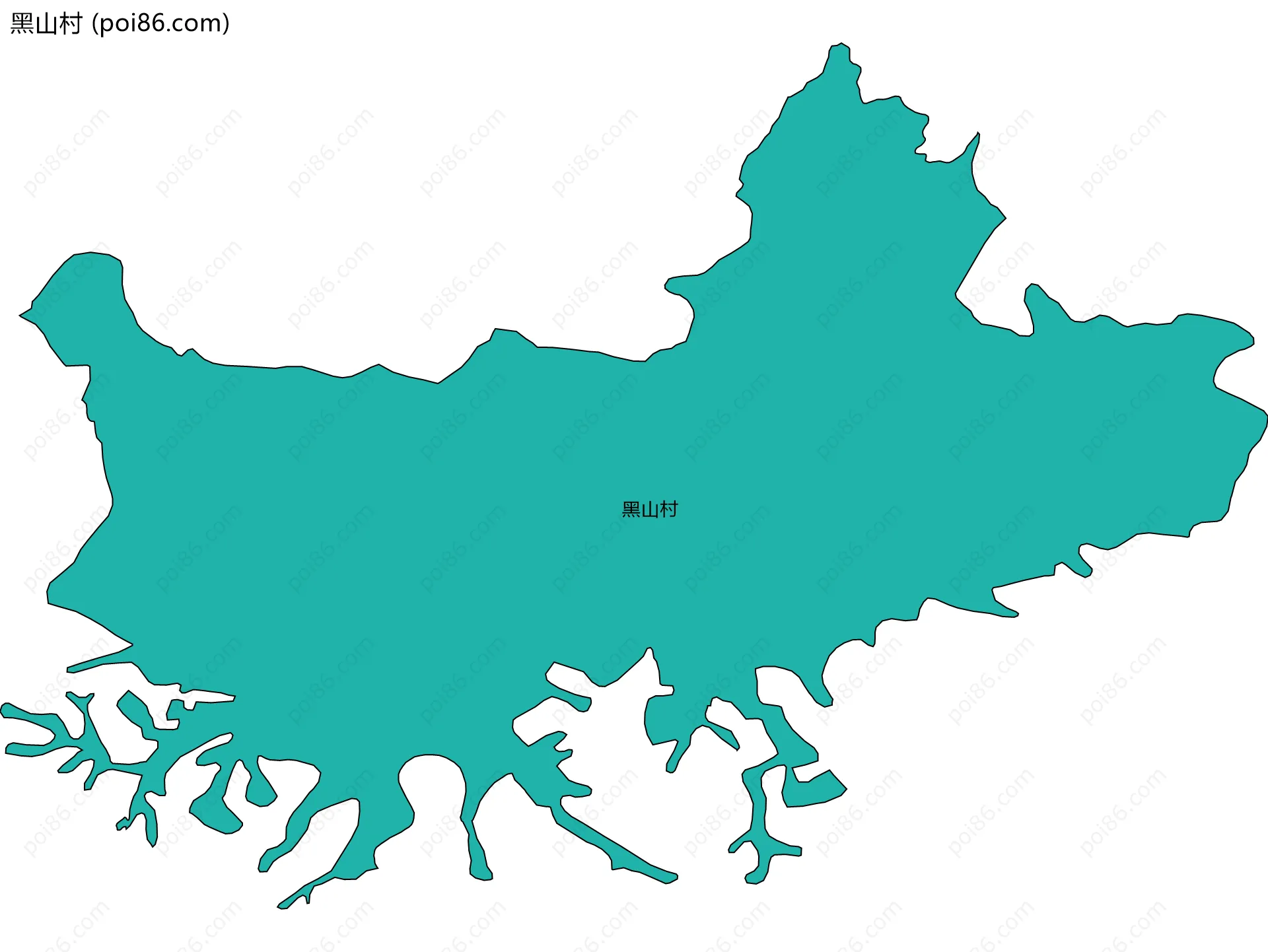 黑山村边界地图
