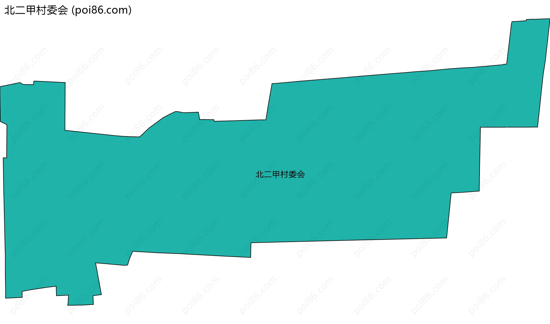 北二甲村委会边界地图